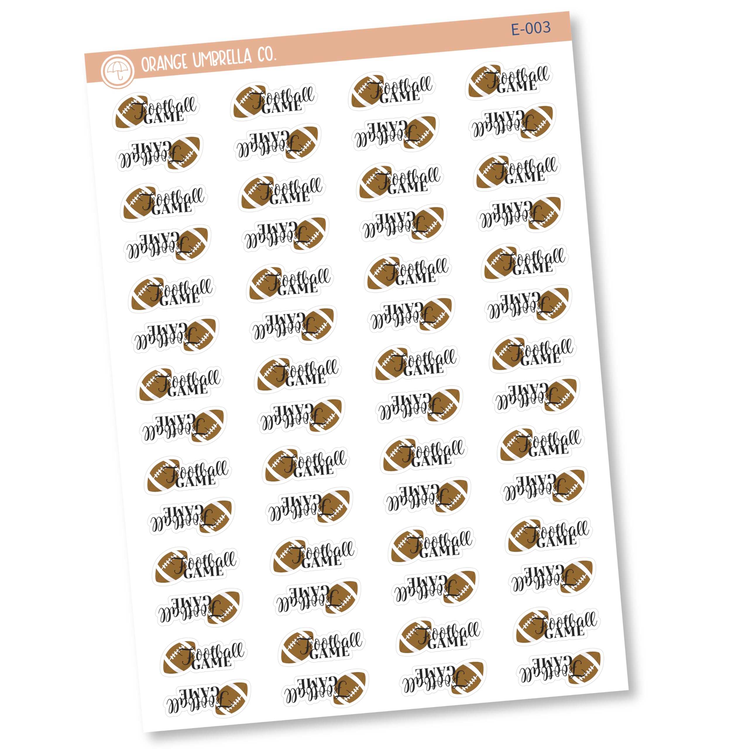 Football Game Icon Planner Stickers - Game Tracking & Tracker Stickers for Sports Planners (E-003) - Perfect for Football Season Planning, Game Day Schedules & Sports Journal Decoration