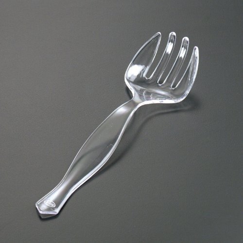 EMI Yoshi EMI-101 Heavyweight Disposable Plastic Clear 8.5-Inch Serving Forks - Bulk Pack of 144 | Perfect for Parties, Catering, BBQs & Salad Servings
