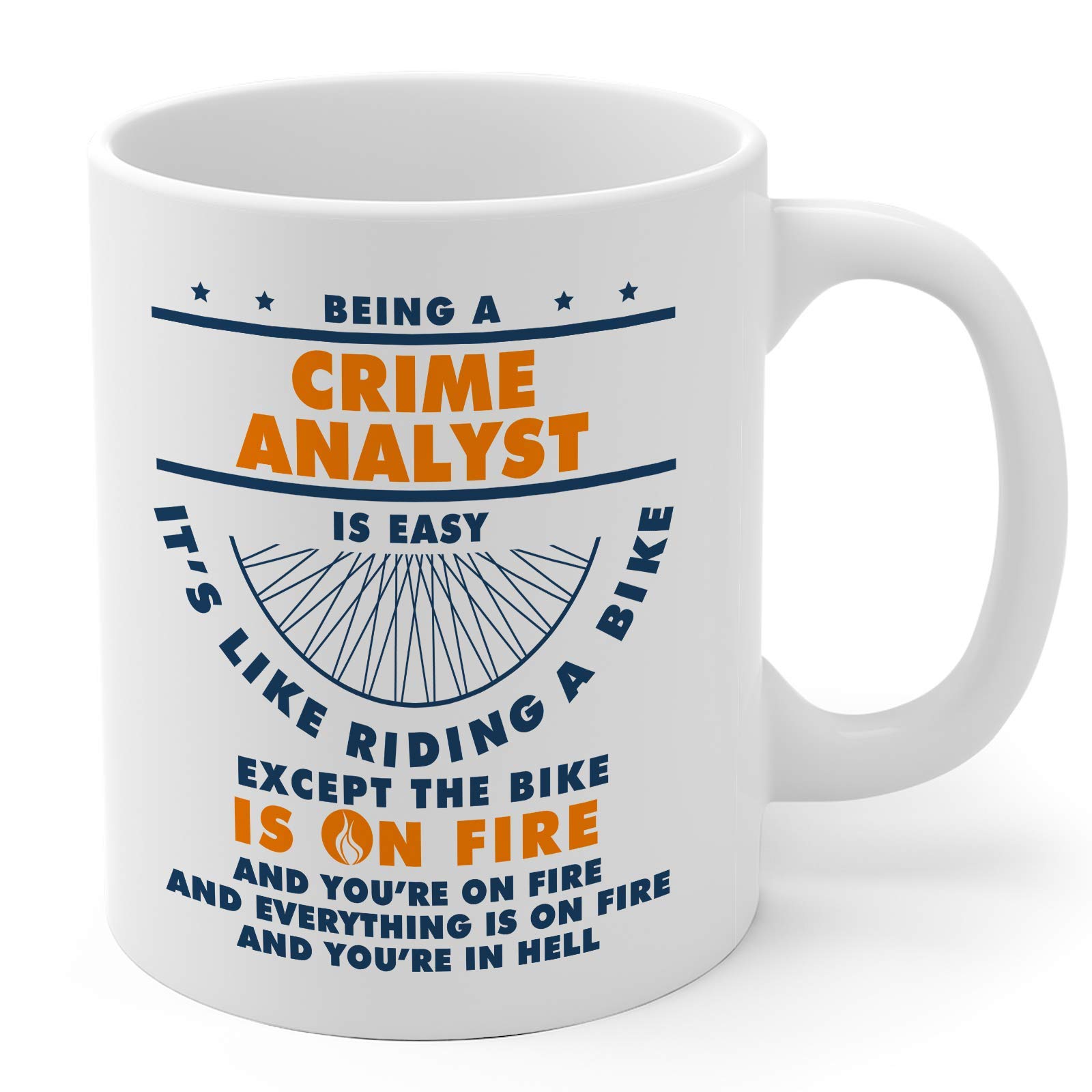 11oz White Ceramic Crime Analyst Coffee Mug - Perfect Gift for Crime Analysts, Detectives & Law Enforcement Professionals - Ideal for Office Use, Coffee Breaks & Appreciation Gifts