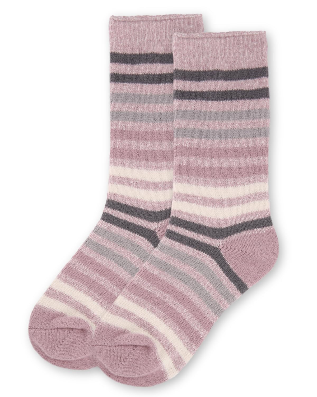 MeMoi Women's Multicolor Stripe Buttersoft Cozy Crew Socks - Ultra Soft Comfortable Cotton Socks for Everyday Wear, Workout & Lounge