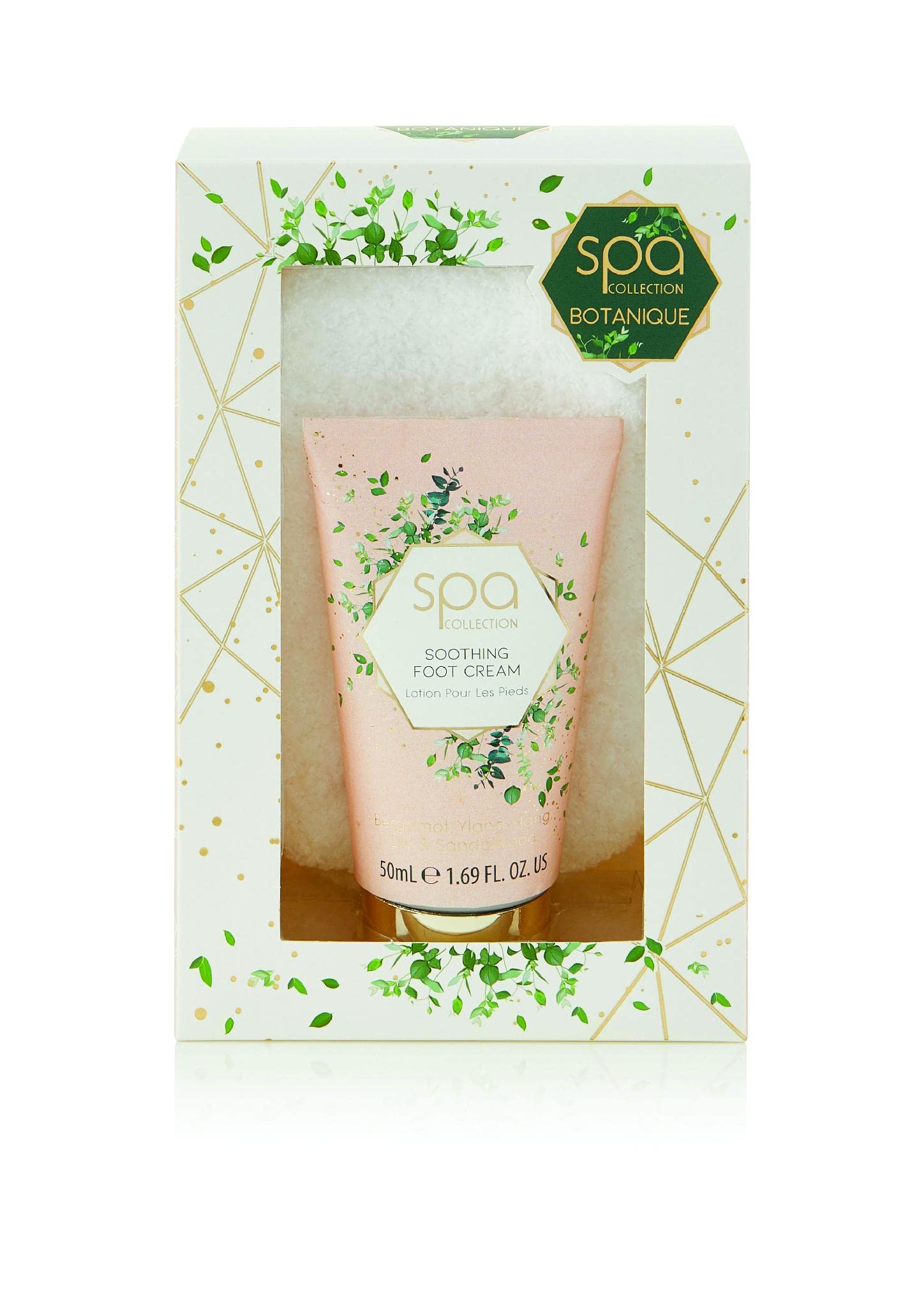 Style & Grace Spa Botanique Fluffy Sock Gift Set - 50ml Moisturizing Foot Cream with Ultra Soft Socks for Relaxation | Perfect for Self Care, Spa Days & Pampering Gifts