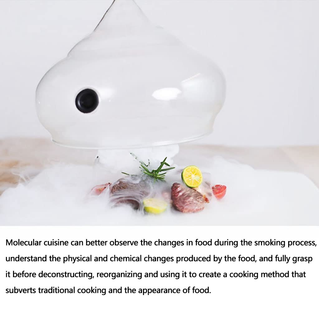 Glass Display Cloche Dome Cover for Smoke Infuser - Food Serving Cover for Plates, Bowls & Glasses - Smoky Drinks & Food Presentation - Snake Head Design - Perfect for Cocktail Bars, Restaurants & Home Entertaining