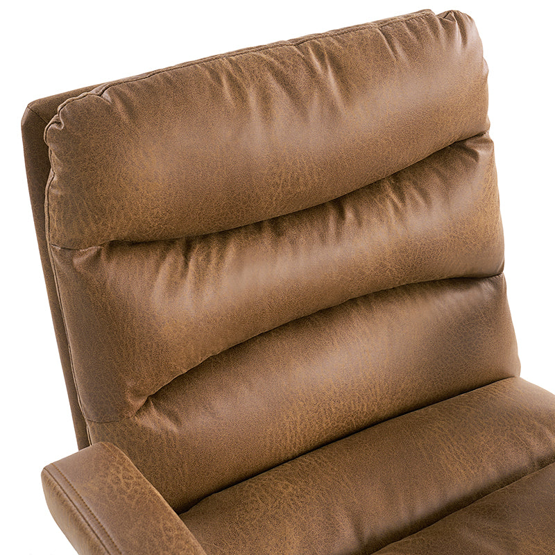 Anselm Modern Ergonomic Faux Leather Office Chair - Adjustable Swivel Desk Chair with Lumbar Support for Home & Office Workspace