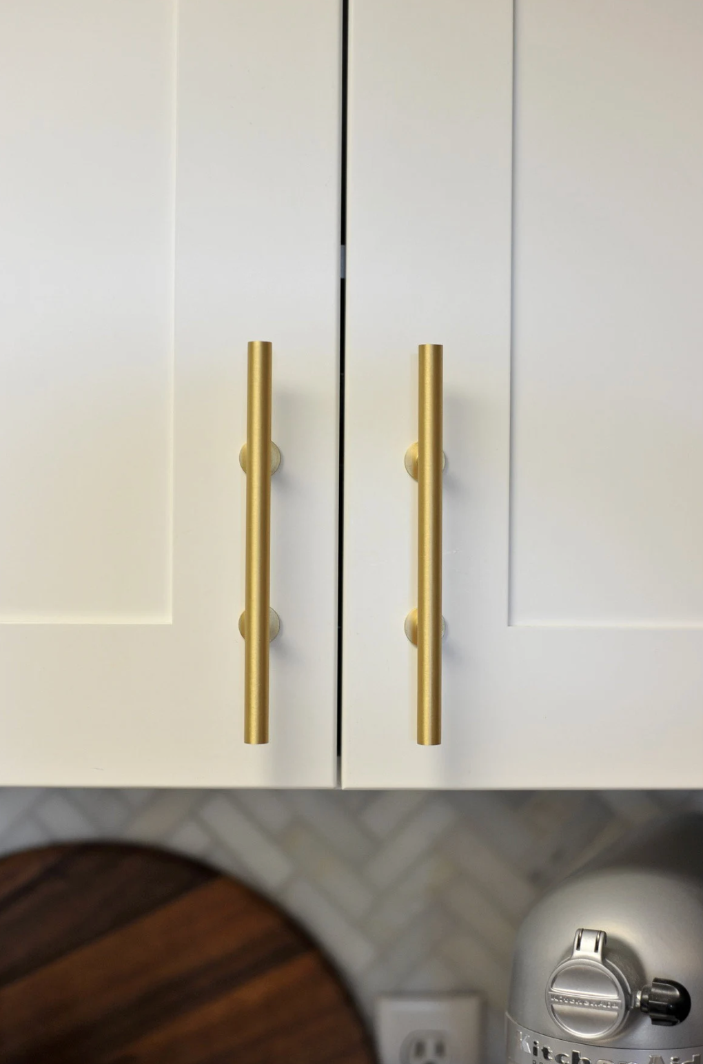 Brushed Brass Cabinet Knobs and Handles - Round Bar Design for Kitchen, Bathroom & Furniture - Durable Hardware for Drawers and Doors - Lew's Premium Home Decor Collection