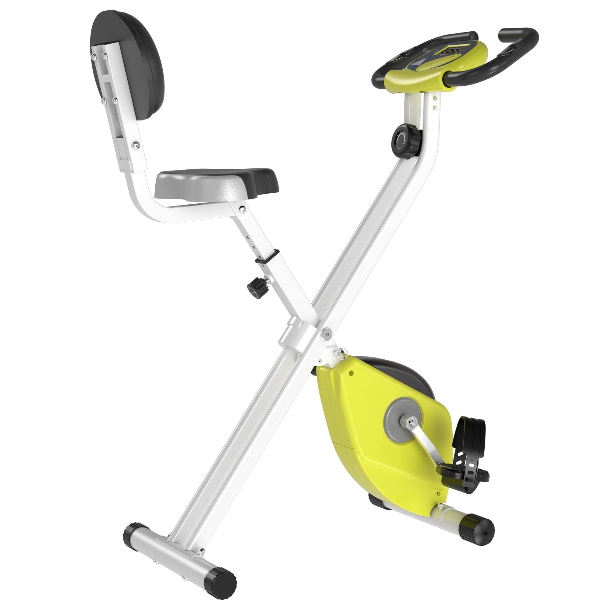 Soozier Foldable Upright Exercise Bike - 8-Level Magnetic Resistance Indoor Cycling Bike for Home Gym, Cardio & Aerobic Workout | Perfect for Small Spaces, Apartment Fitness & Full-Body Training