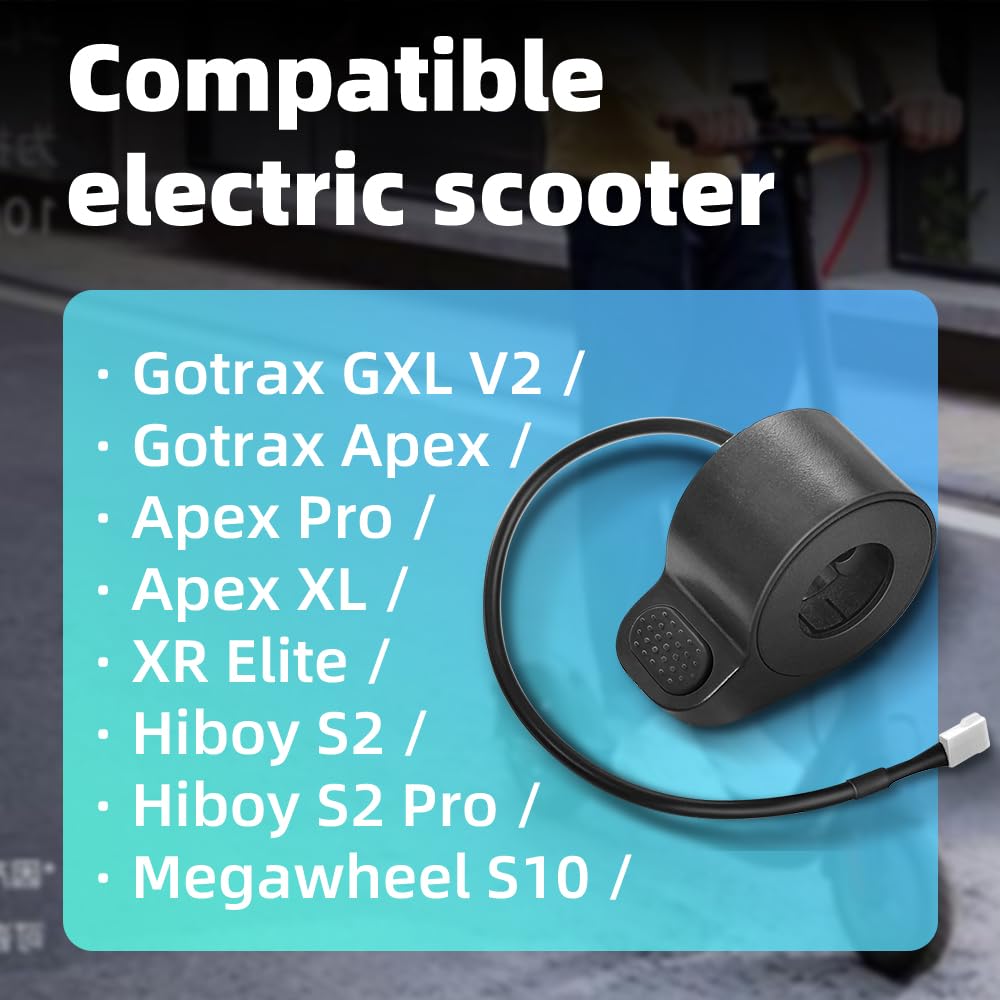 Electric Scooter Thumb Throttle Replacement for GOTRAX GXL V2 - Easy Install E-Scooter Accessory Part | Perfect for Commuting, Campus Travel & Urban Mobility