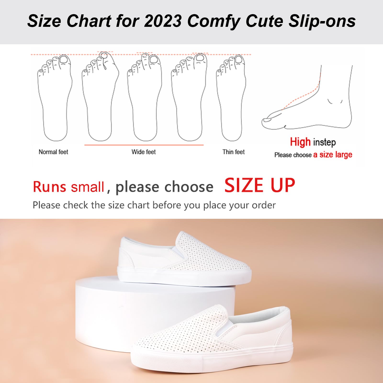 JENN ARDOR Women's Slip On Sneakers - Comfortable Memory Foam Loafers for Walking & Casual Wear | Fashionable Slip On Shoes for Women | Perfect for Work, Travel & Everyday Use