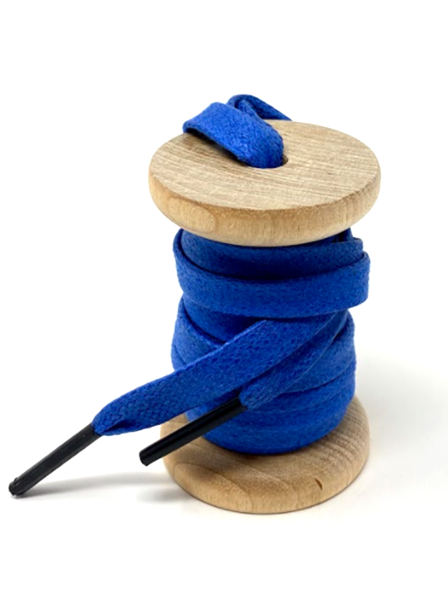 Premium Solid Blue Glazed Sneaker Laces - Durable & Stylish Shoelaces for Men & Women - Perfect for Running Shoes, Casual Sneakers & Athletic Footwear