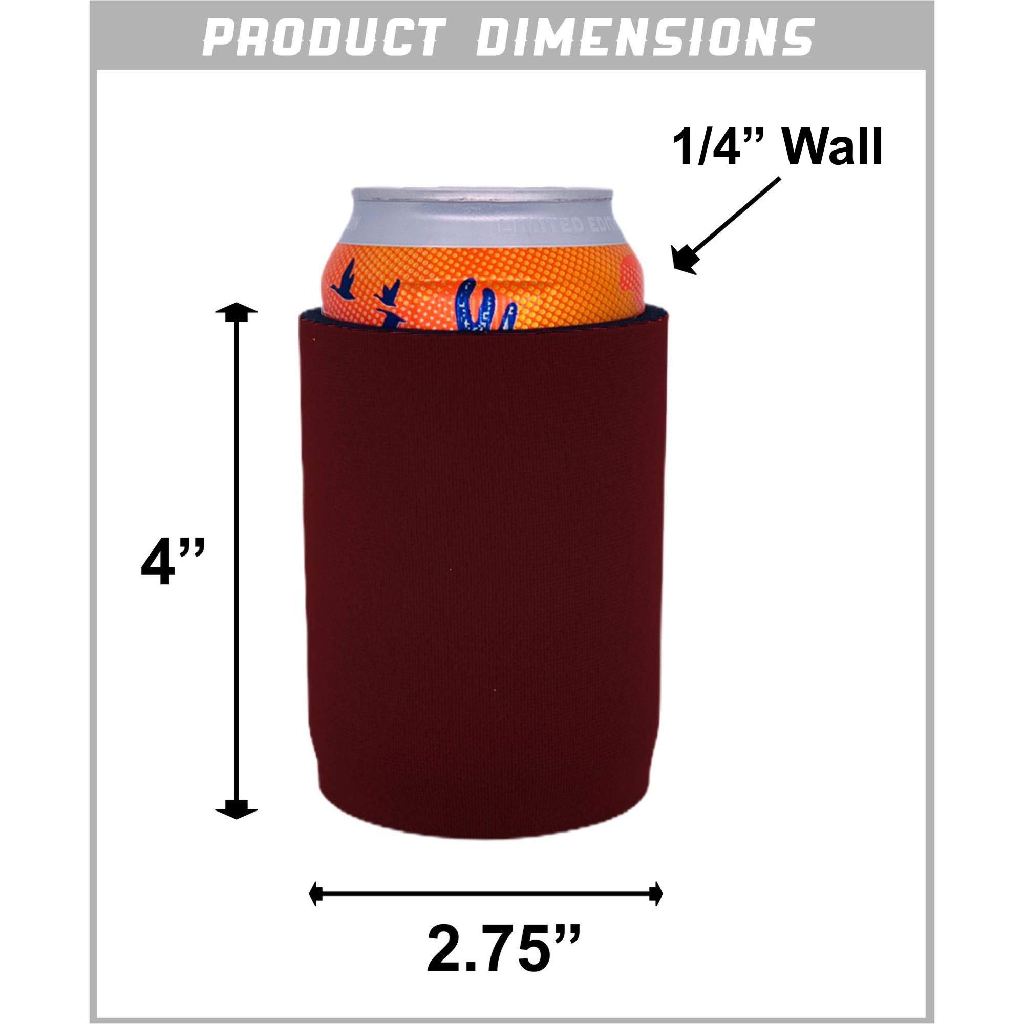Vintage Sunset Design Full Bottom Can Cooler - Insulated Beer Soda Can Holder (1 Pack, Turquoise) - Perfect for Beach Parties, BBQs & Outdoor Events