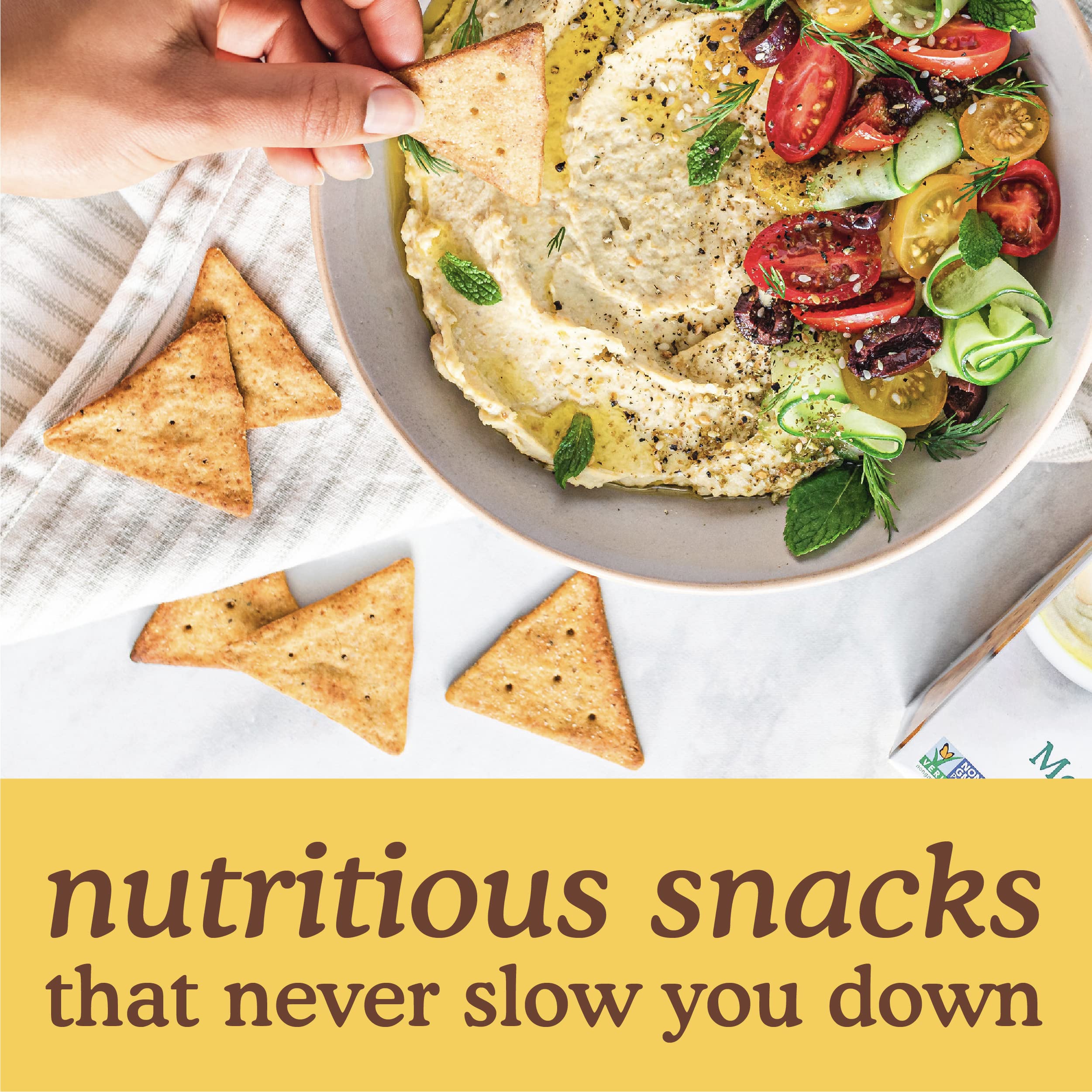 Simple Mills Vegetarian Flour Pita Cookies - Mediterranean Herbs, Gluten Free, Vegan, Paleo Friendly, Healthy Snack, 4.25 oz (Pack of 6) | Perfect for On-the-Go Lunches, Picnics & School Snacks