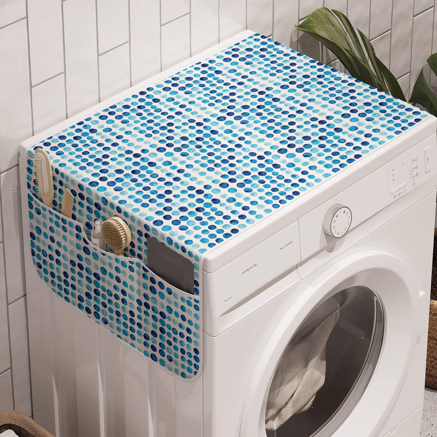 Ambesonne Anti-Slip Washing Machine Cover Organizer - 47