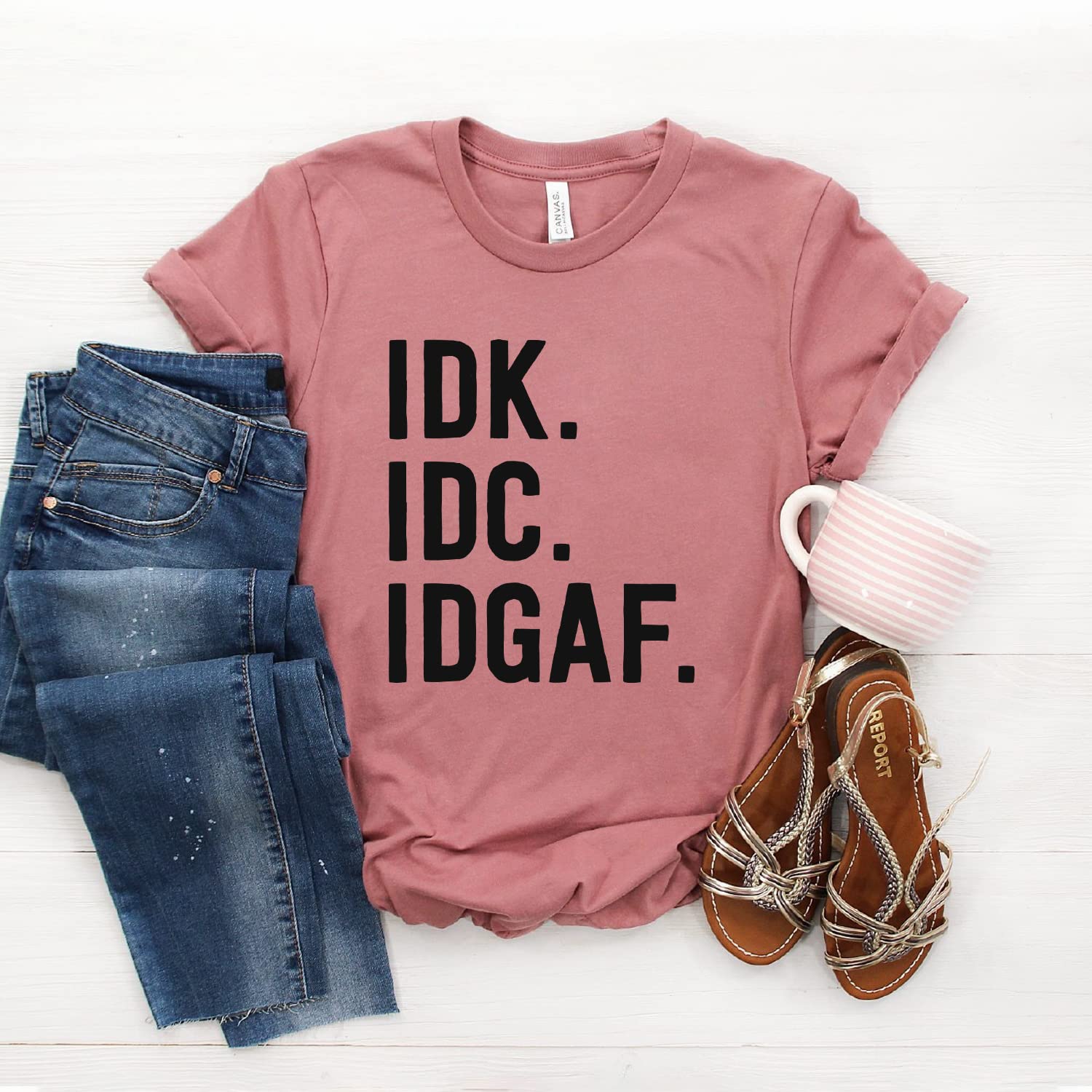 Funny IDK IDC IDGAF T-Shirt - Sarcastic Internet & Nerd Tee - Softstyle Unisex Coworker Gift - Perfect for Casual Wear, Office Humor & Meme Lovers