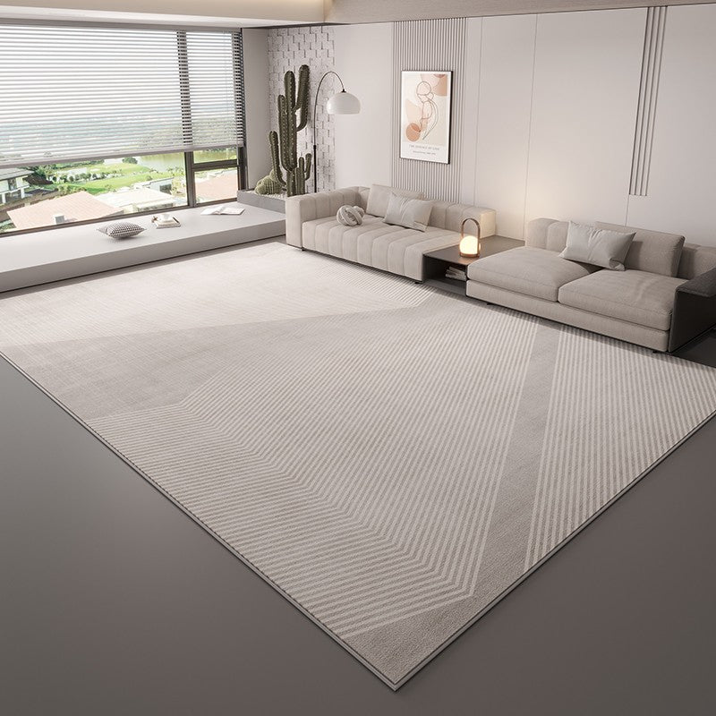 Modern Geometric Area Rugs - Large Contemporary Floor Carpet for Living Room, Bedroom & Dining Room - Soft Grey Home Decor Rug for Cozy Interior Design