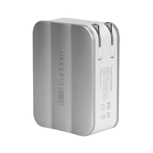 Earldom 5V 6.2A 4-Port USB Wall Charger for iPhone, Samsung, iPad, Tablet - Fast Charging Power Adapter for Home, Office & Travel