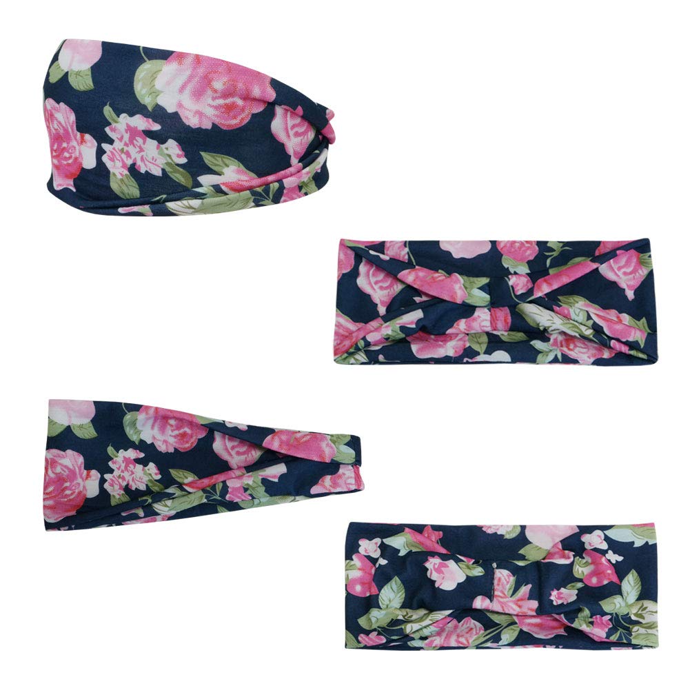 6 Pack Women's Elastic Wide Headbands - Yoga, Workout, Running & Exercise Hair Bands - Non-Slip Sports Fashion Accessories for Active Women (6pack_601) | Perfect for Gym, Yoga Class, Jogging & Daily Wear