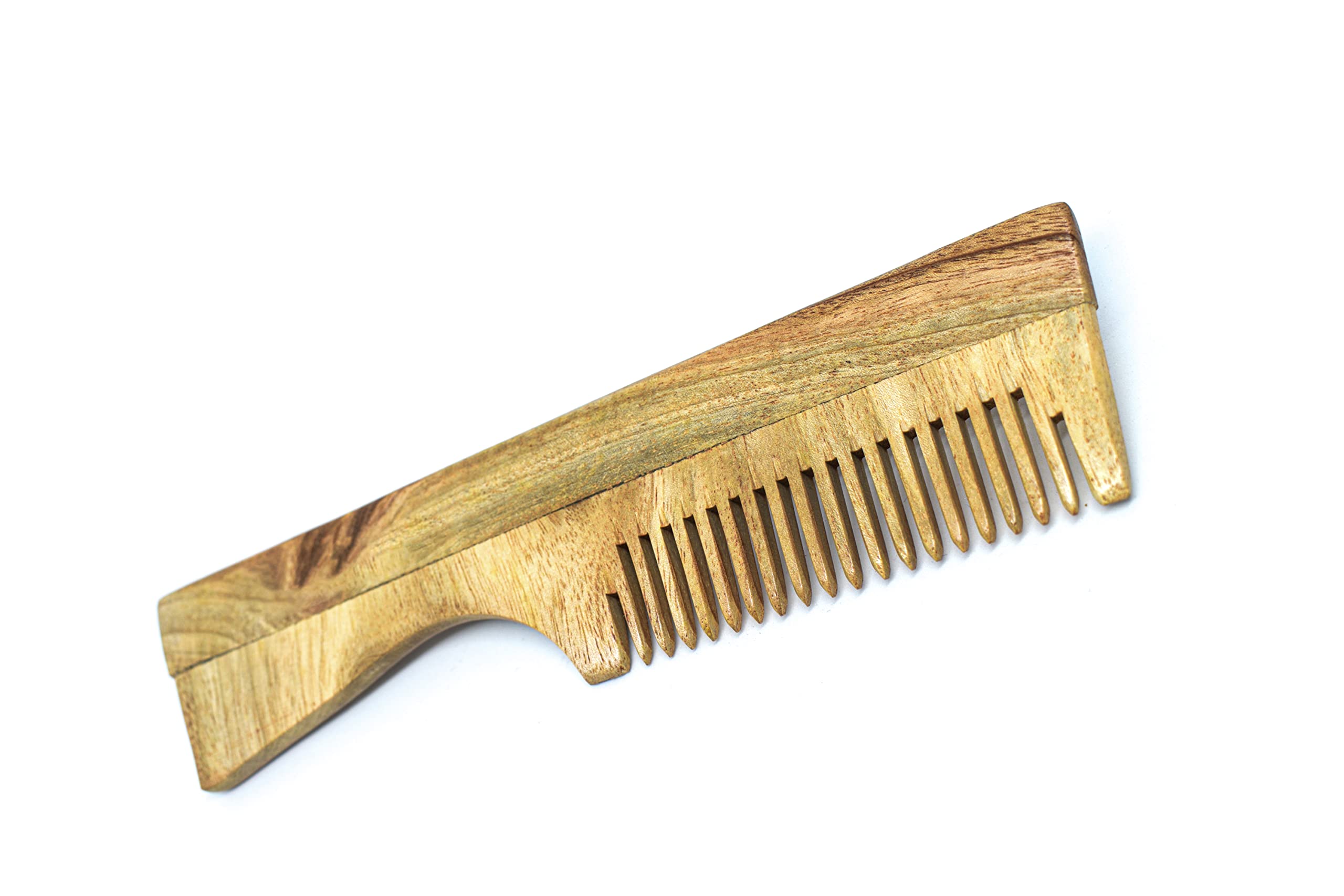 aVyannaa Kachi Neem Wooden Comb for Women & Men - Natural Hair Growth Comb for Dandruff Control & Scalp Care with Ergonomic Handle - Perfect for Daily Hair Care Routine & Ayurvedic Scalp Massage