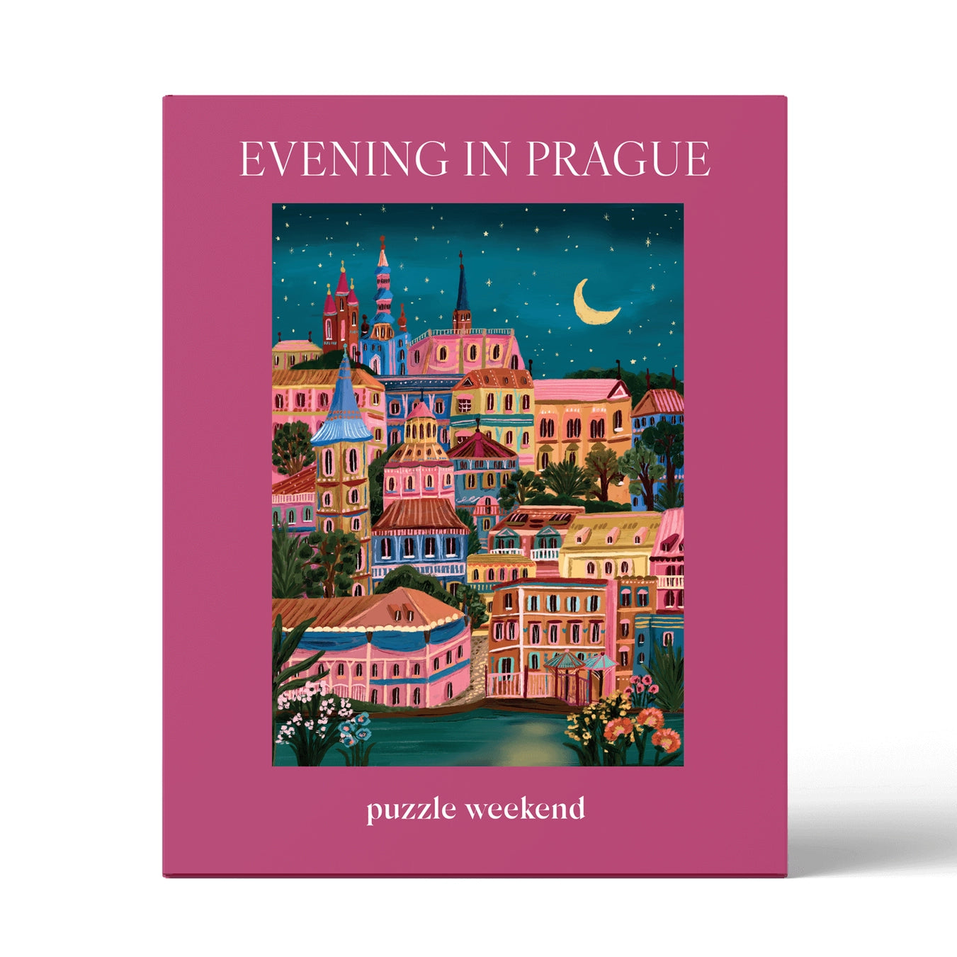 Evening in Prague 1000-Piece Jigsaw Puzzle for Adults - Beautiful European Cityscape Art Puzzle for Relaxation & Stress Relief