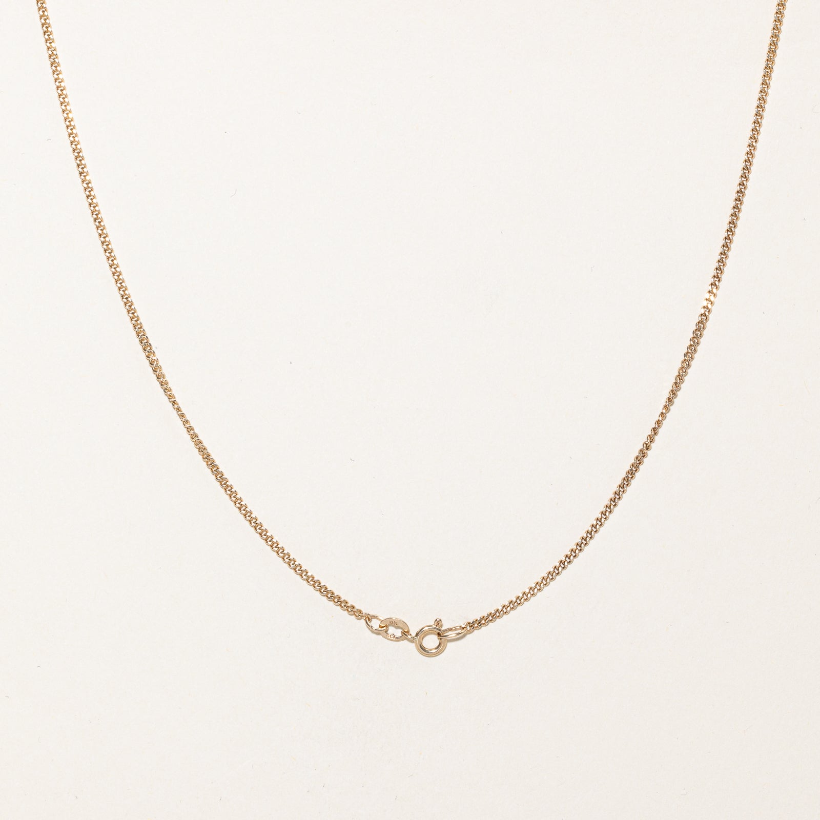 10K Yellow Gold Curb Link Chain Necklace - 1.63mm Thin Dainty Chain - 20.5 Inch Length - Perfect for Layering, Gifts & Everyday Wear