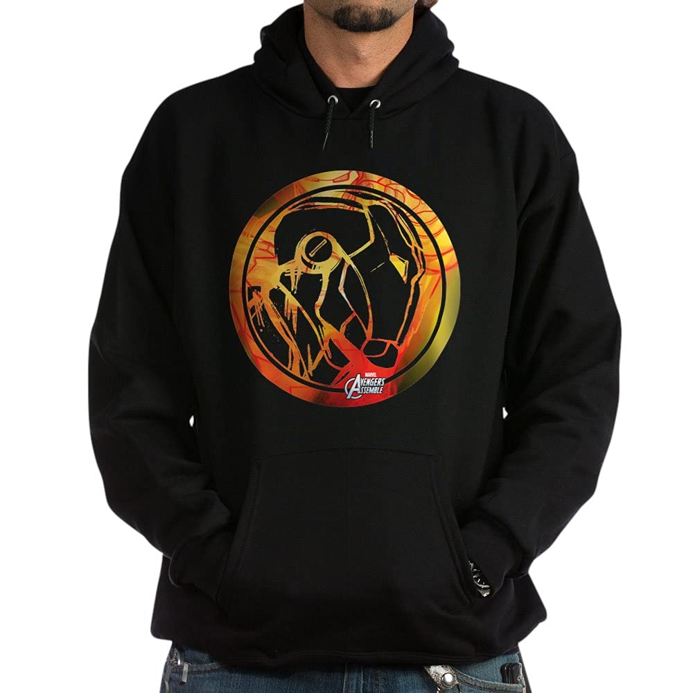 Iron Man Circle Hoodie - Dark Superhero Sweatshirt for Men & Women | Marvel Comics Apparel | Perfect for Cosplay, Comic Con & Casual Wear
