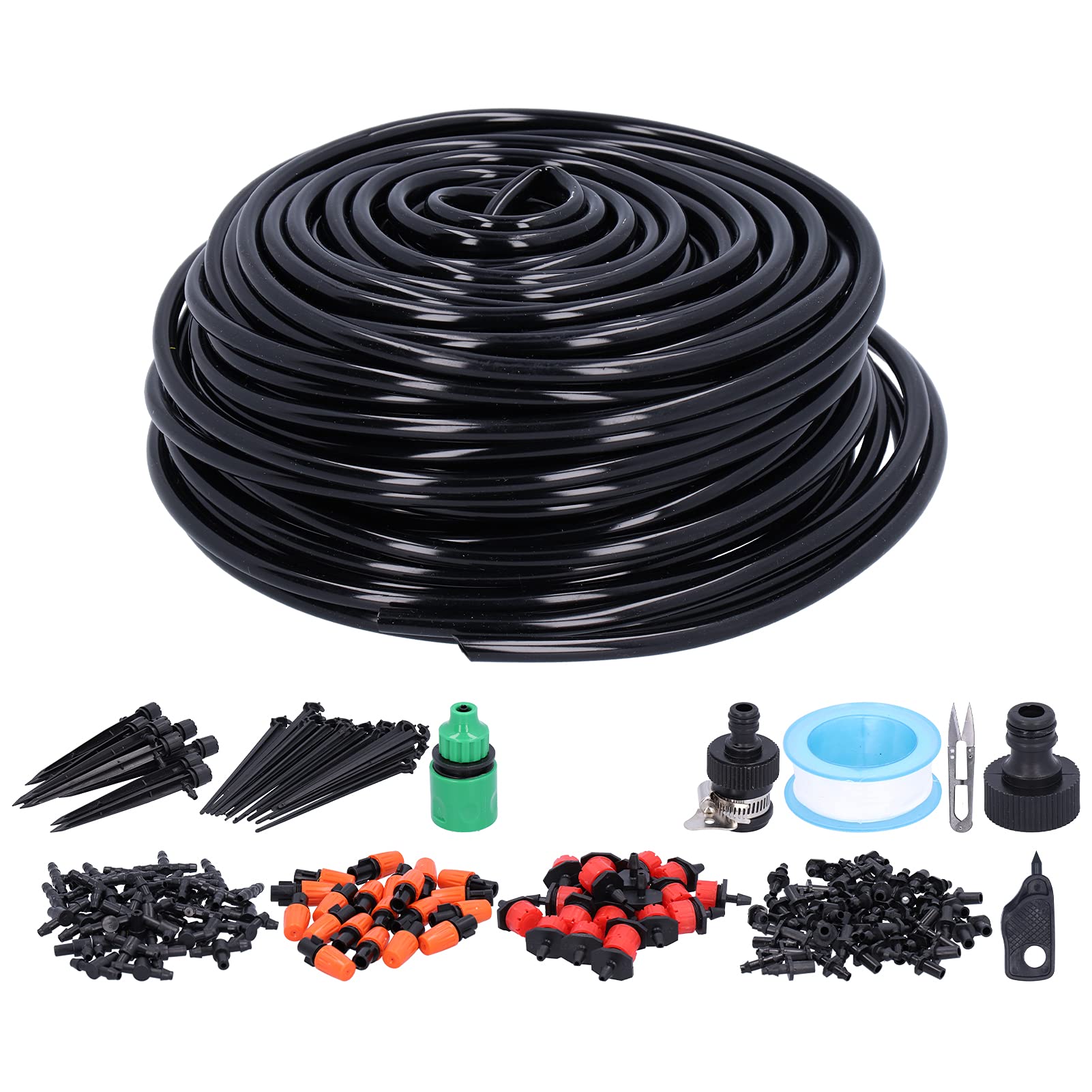 Shanrya 0-60L/H Adjustable Watering Kit - Drip Irrigation System for Home Gardening, Greenhouse & Outdoor Plants | Perfect for Vegetables, Flowers & Potted Plants