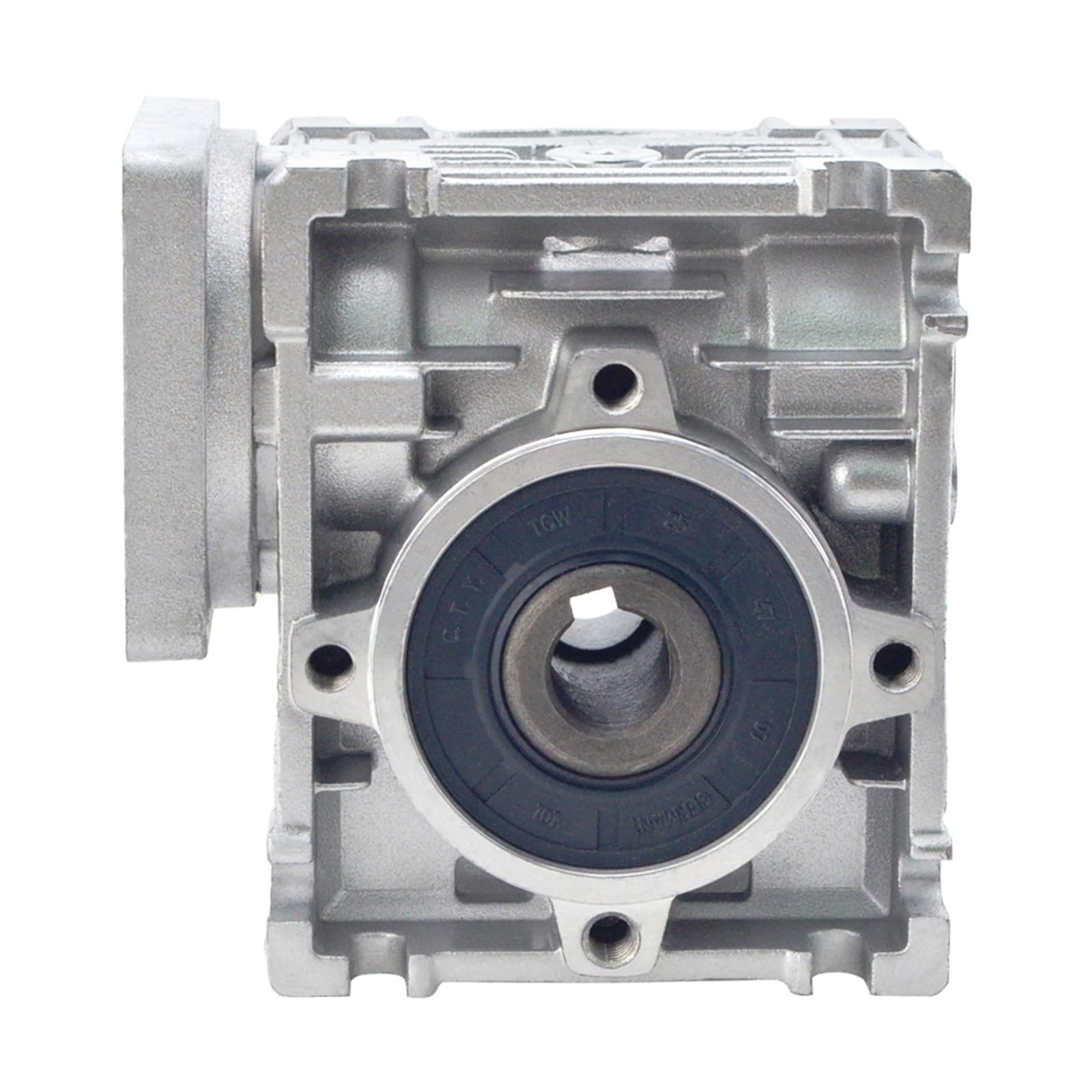 NMRV-030 Worm Gearbox 5:1 to 50:1 Speed Reducer - 9mm Input Shaft with Single Output Shaft - Heavy Duty Electric Motor Speed Reducer for Industrial Machinery, Conveyors, and Automation Equipment (1Pcs)