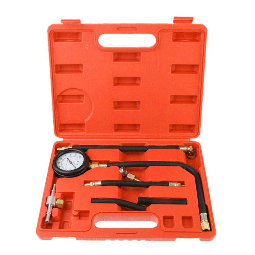 Universal Fuel Injection Pressure Tester Kit 0-100 PSI - Automotive Diagnostic Tool for Fuel Pump & System Testing - Perfect for Mechanics & DIY Car Repairs
