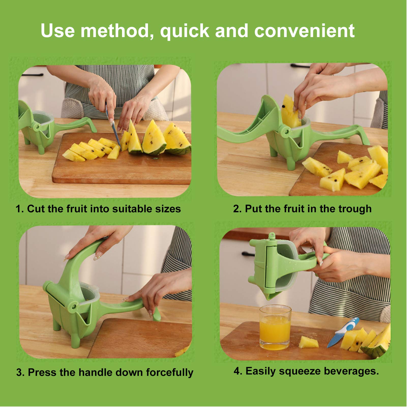 Manual Lemon Squeezer - Plastic Hand Juicer for Citrus Fruits, Multifunctional Kitchen Tool for Fresh Orange, Lime & Lemon Juice - Perfect for Cocktails, Baking & Healthy Drinks