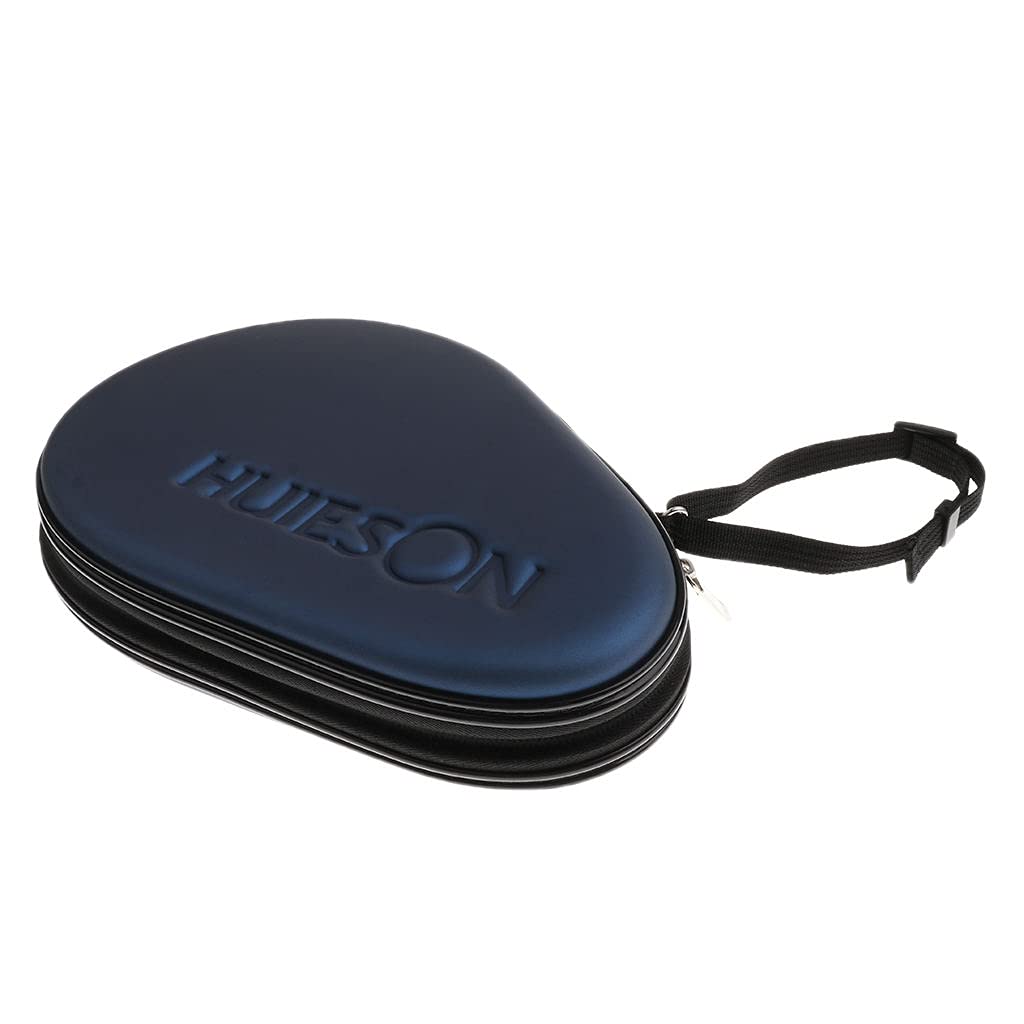 Premium Waterproof Ping Pong Paddle Case - Durable Table Tennis Racket Holder for 2 Paddles (Silver/Dark Blue) | Perfect for Storage, Travel & Tournament Play