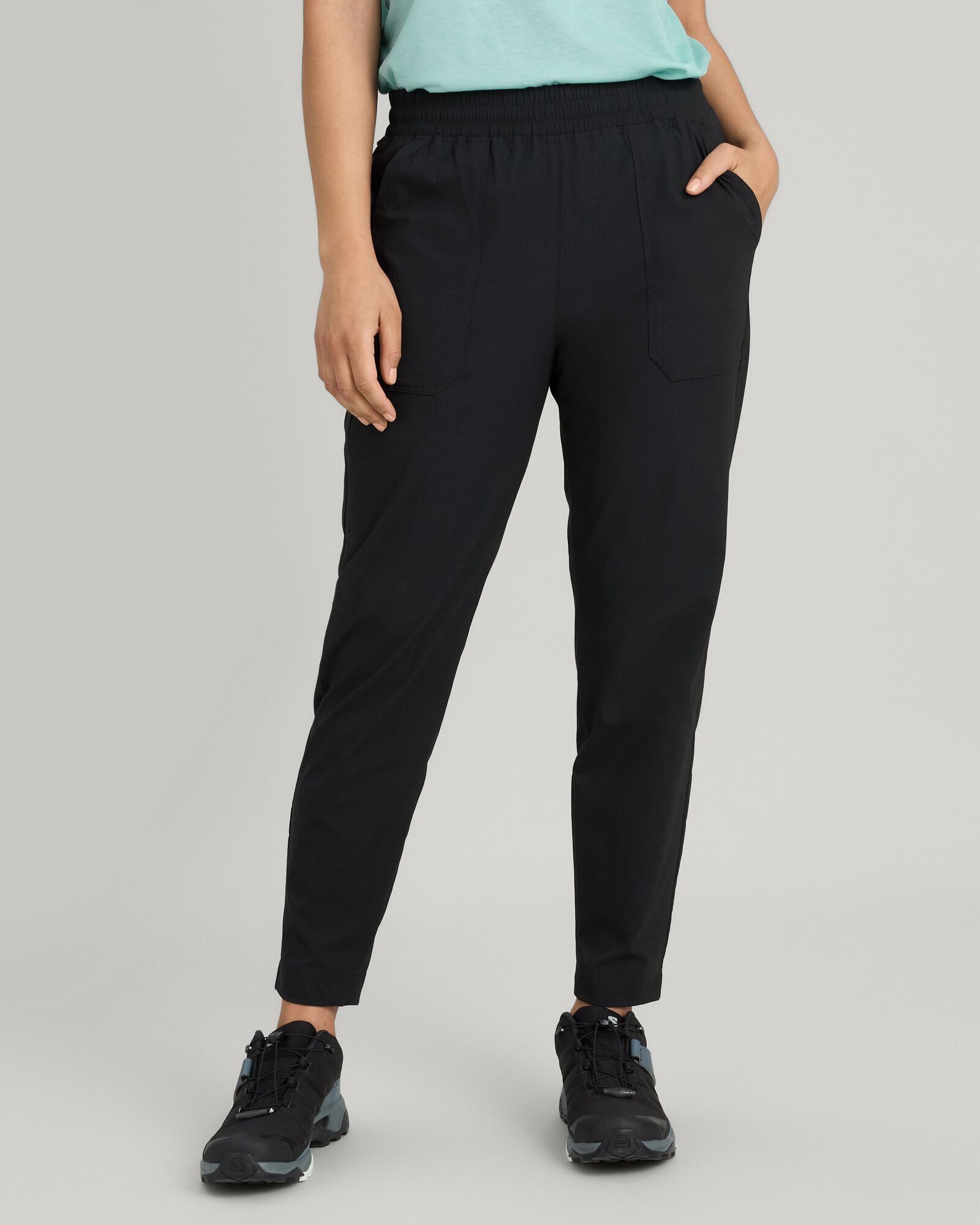 Women's Miro High Waist Tapered Pants - Slim Fit Stretch Work Pants for Office & Business Casual Wear - Black