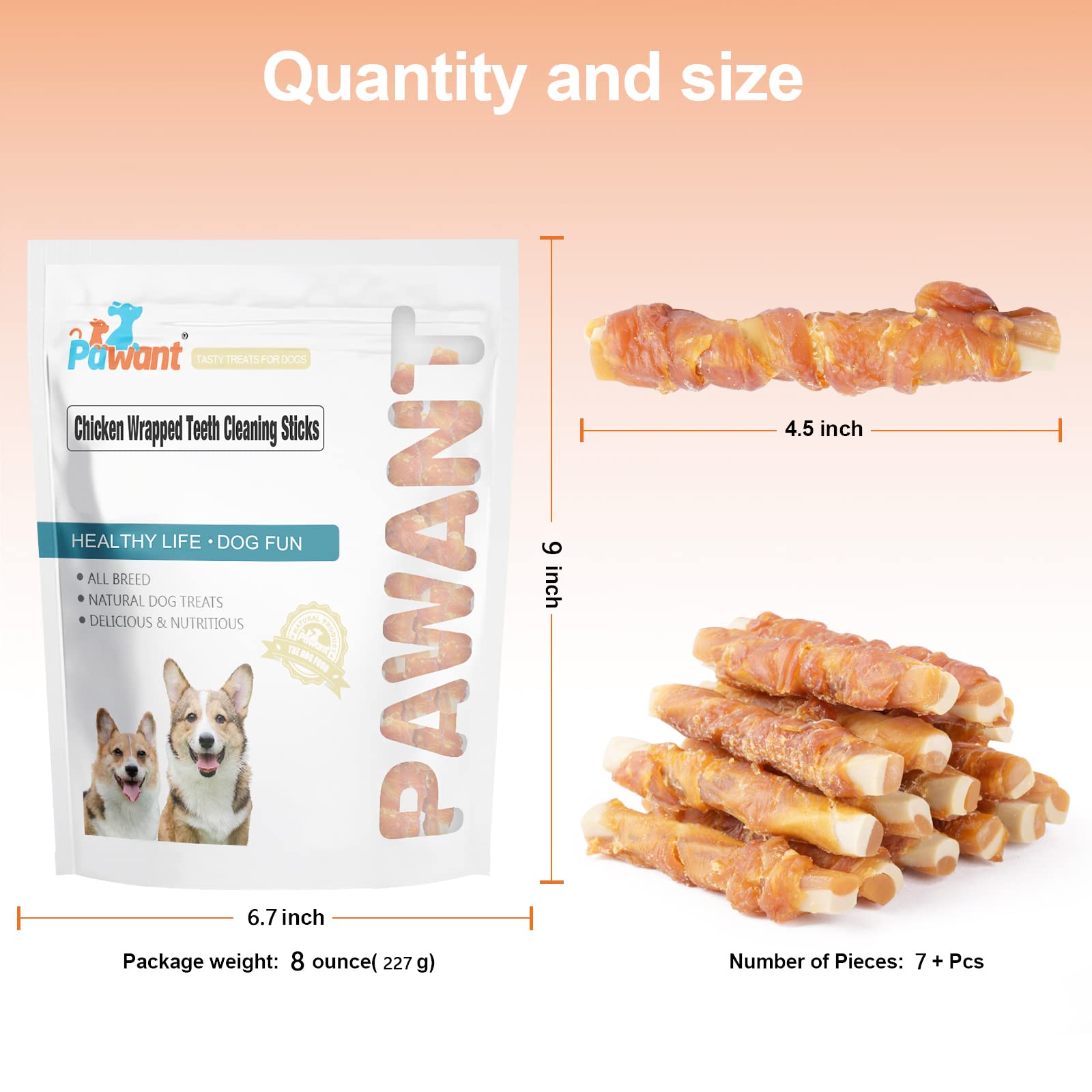Premium Chicken Flavor Dog Treats Biscuits - Natural Teeth Cleaning Sticks for Puppy Training & Dental Care (0.5lb/227g) - Ideal for Reward Training, Oral Hygiene & Small Breed Dogs