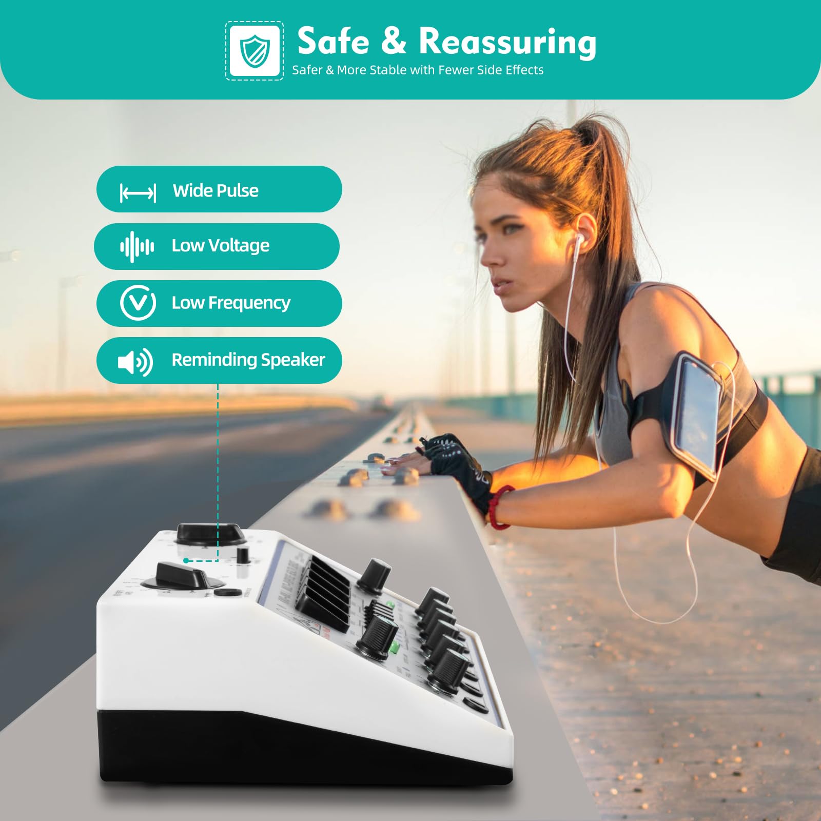 Electric Acupuncture Stimulator Machine - 6 Output TENS Unit with Patches for Pain Relief, Muscle Therapy & Acupuncture (500-1000hpa) - Perfect for Home Use, Physical Therapy & Chronic Pain Management