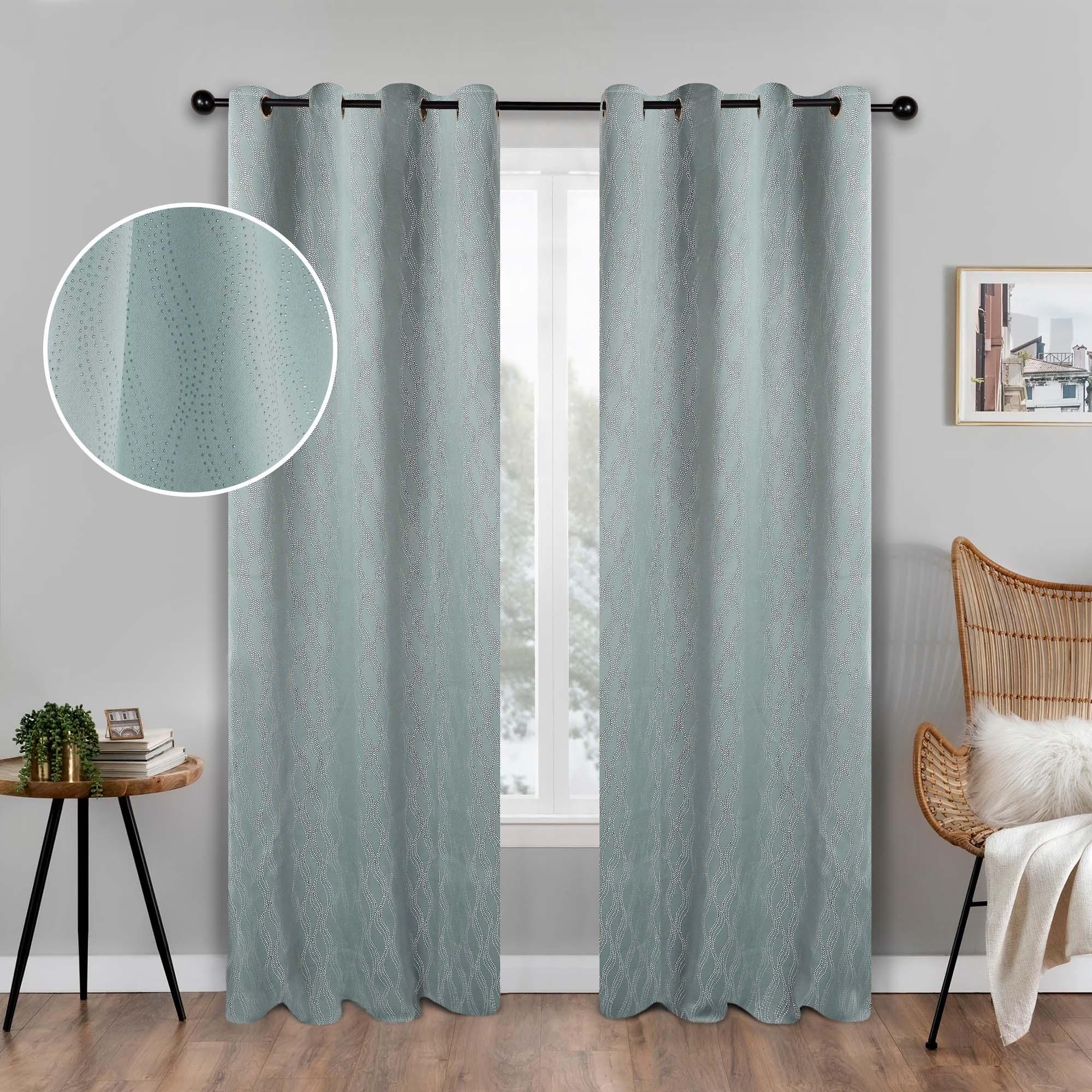 Zuri Textured Washable Blackout Curtains for Bedroom - Thermal Insulated Room Darkening Window Drapes (Set of 2 Panels) - Perfect for Nursery, Home Theater & Light Sleepers