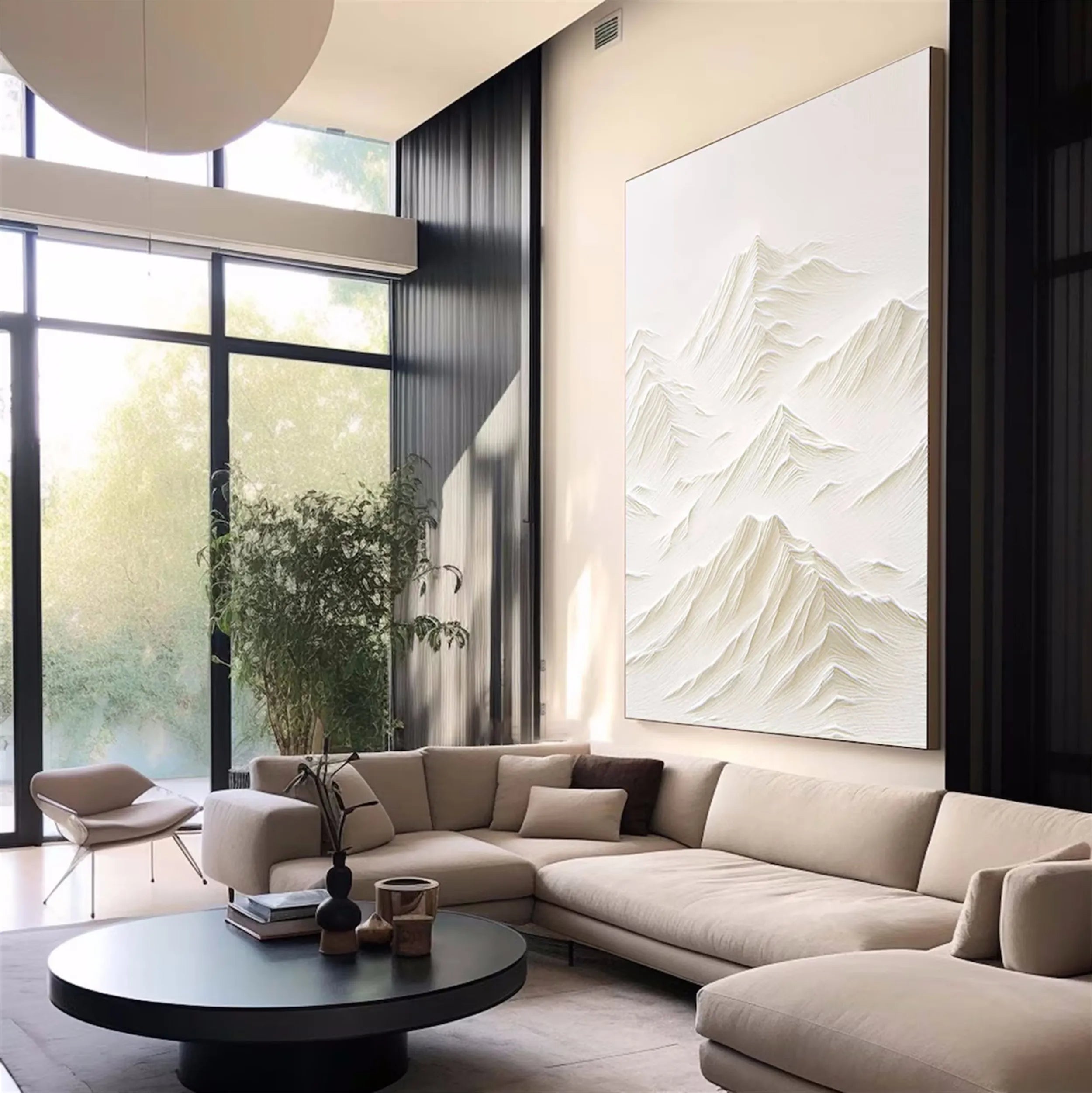 Minimalist Textured Plaster Art Painting - Modern Abstract Wall Decor for Living Room, Bedroom & Office #MM188