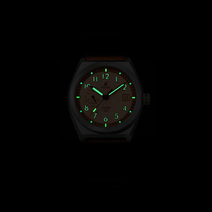 BOLDR Venture Wayfarer Sierra - Premium Stainless Steel Automatic Watch for Men - Durable Outdoor & Dress Watch for Hiking, Travel, Business