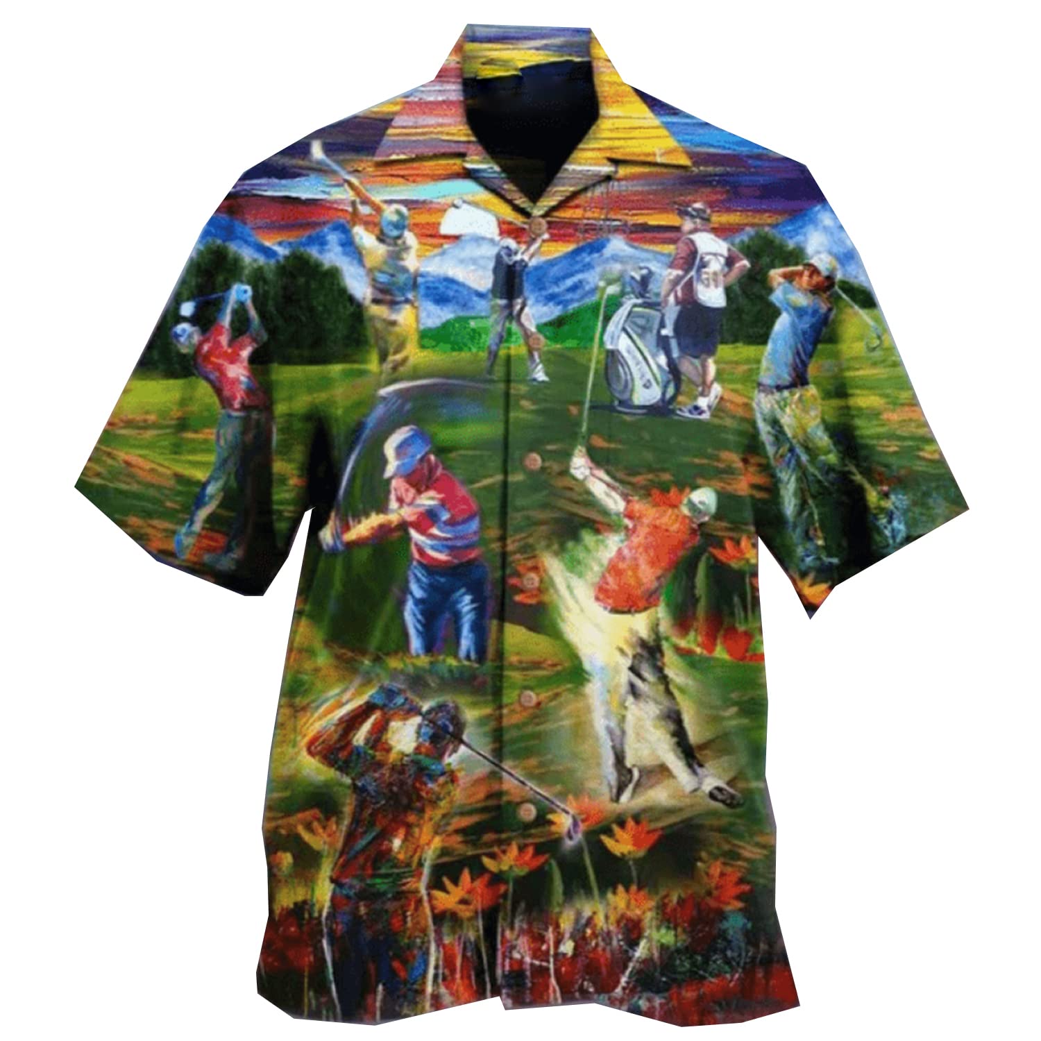 Stylish Hawaiian Shirt for Men & Women - Breathable Short Sleeve Golf & Casual Button Down Shirt - Perfect for Beach, Pool Party & Summer Vacation (36 Colors)