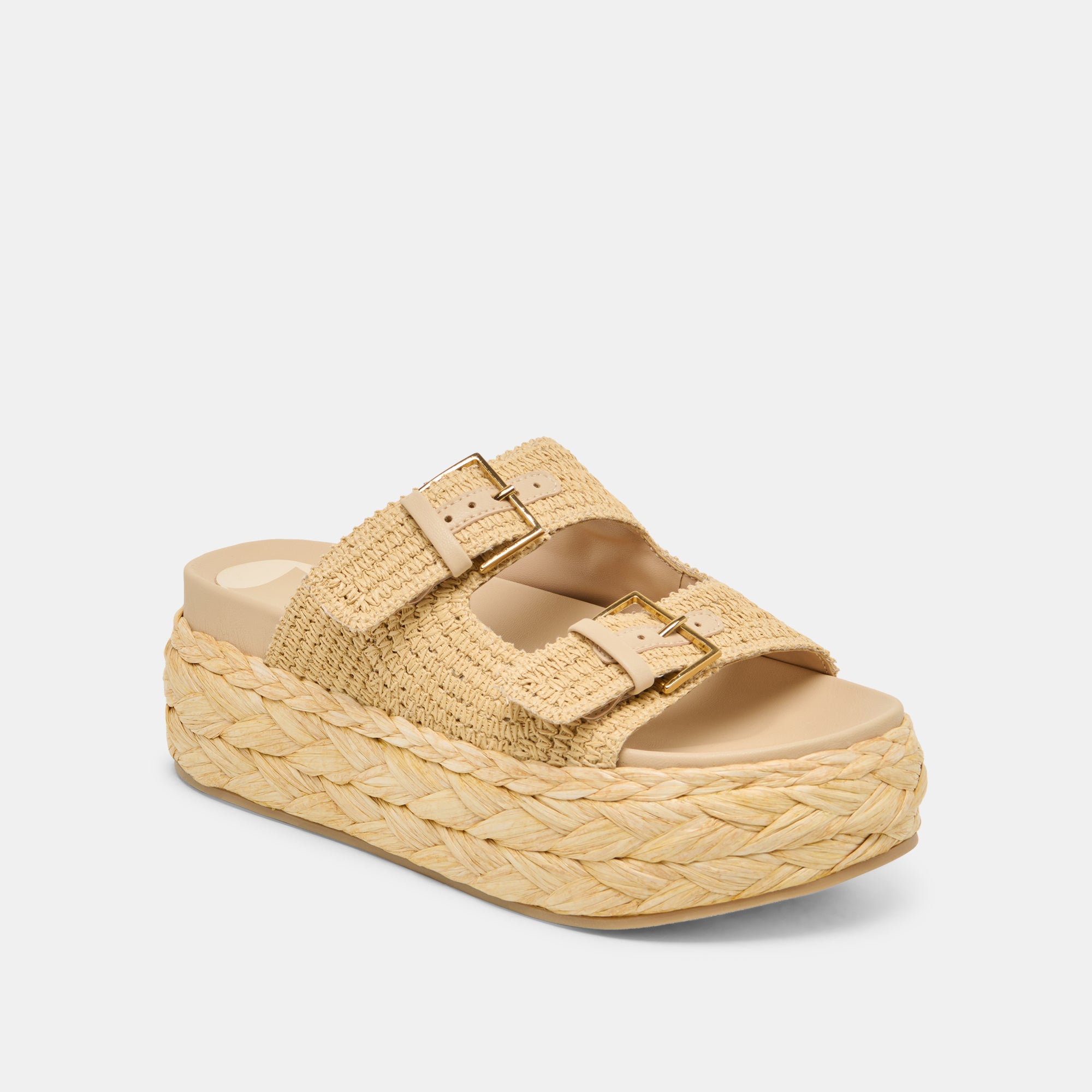 FALYN Women's Woven Raffia Sandals - Lightweight Natural Comfort Summer Beach Slides for Outdoor Walking, Vacation & Casual Wear
