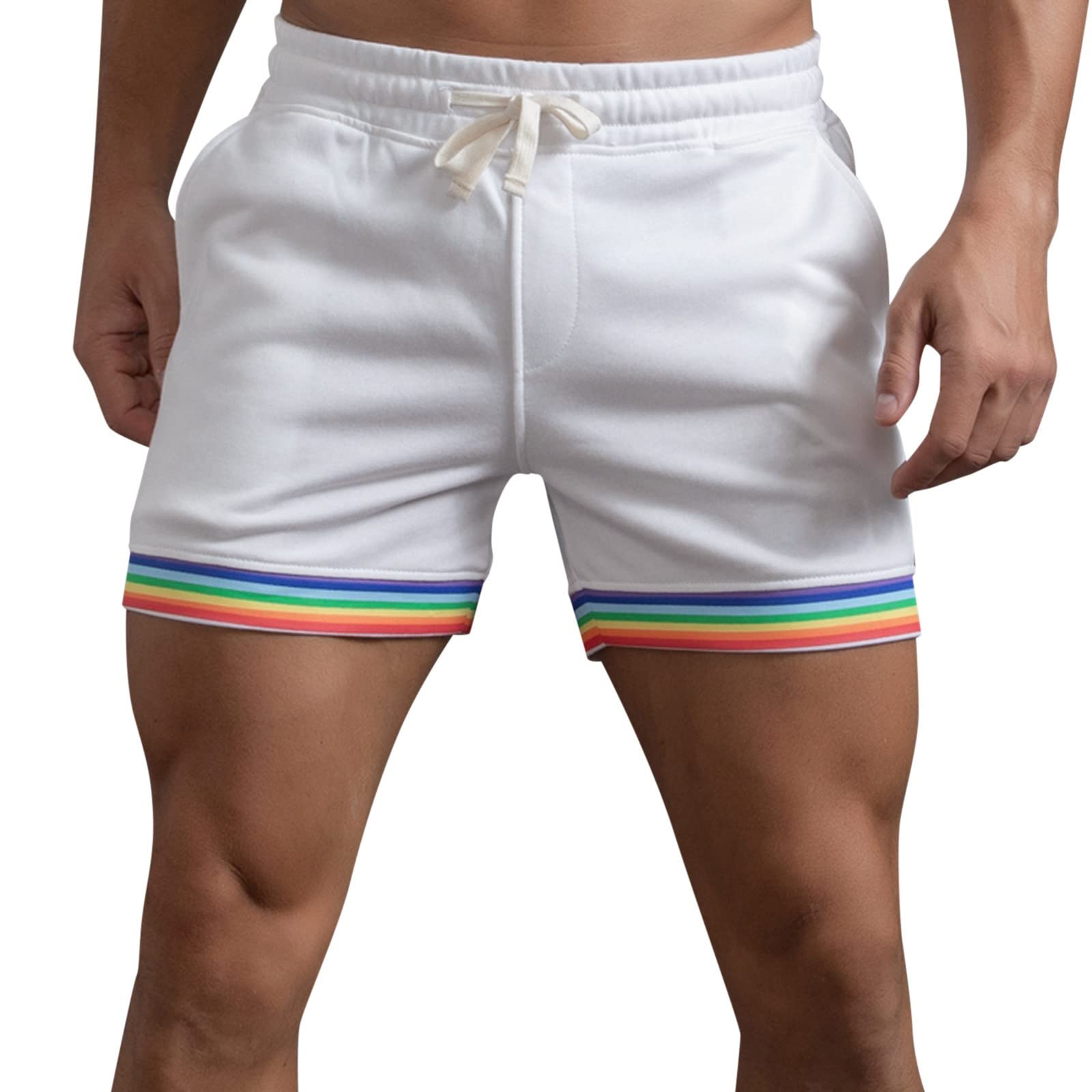 **ETHKIA Men's Summer Casual Cotton Shorts with Elastic Waistband - Adjustable Plus Size Denim Shorts for Running, Training & Outdoor Activities**