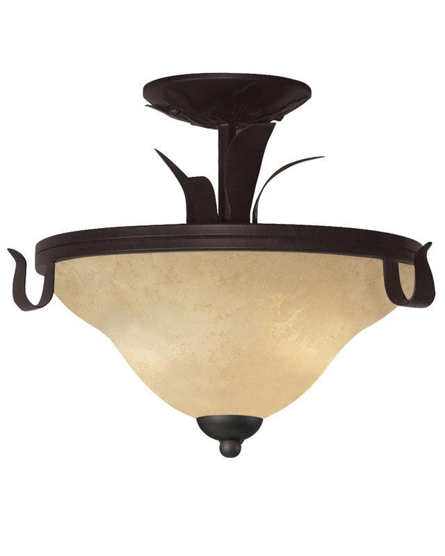 Z Lite Lighting 14073SF 3-Light Semi Flush Mount Ceiling Fixture - Matte Coffee Finish for Bedroom, Dining Room & Hallway Lighting