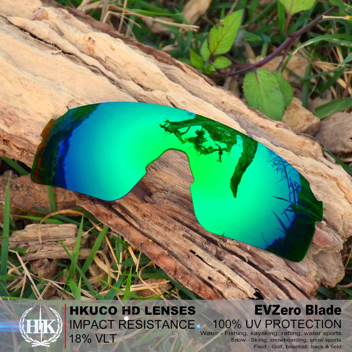 HKUCO Polarized Replacement Lenses for Oakley EVZero Blades Sunglasses - UV Protection, Anti-Glare, Perfect for Running, Cycling & Outdoor Sports