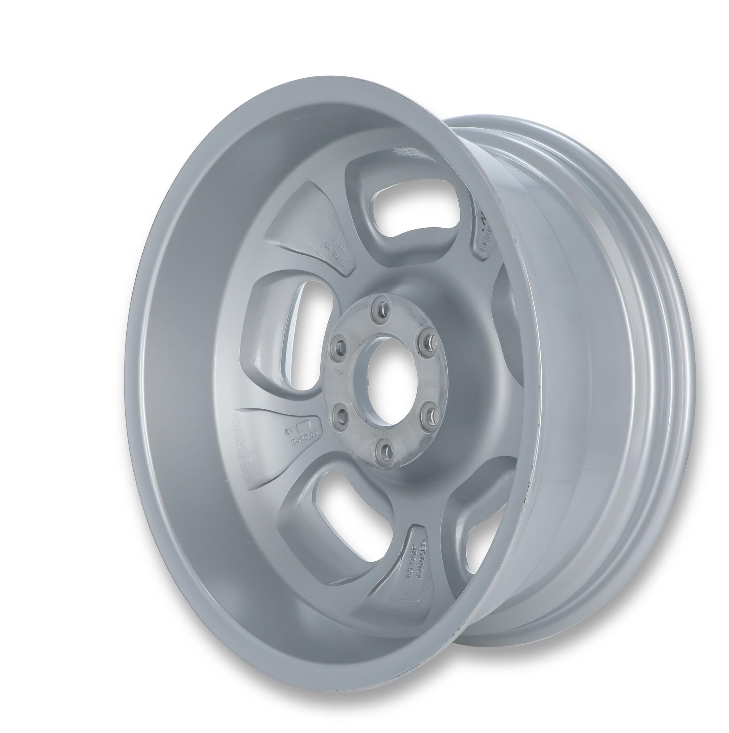 107S-2808300 107 Series Rally 20x8-4.5 Backspace 6x5.5/6x139.7 Bolt Pattern Gray with Machine Lip Wheels - Perfect for Off-Road Trucks, SUVs, and Jeep Wrangler JK JL TJ Gladiator