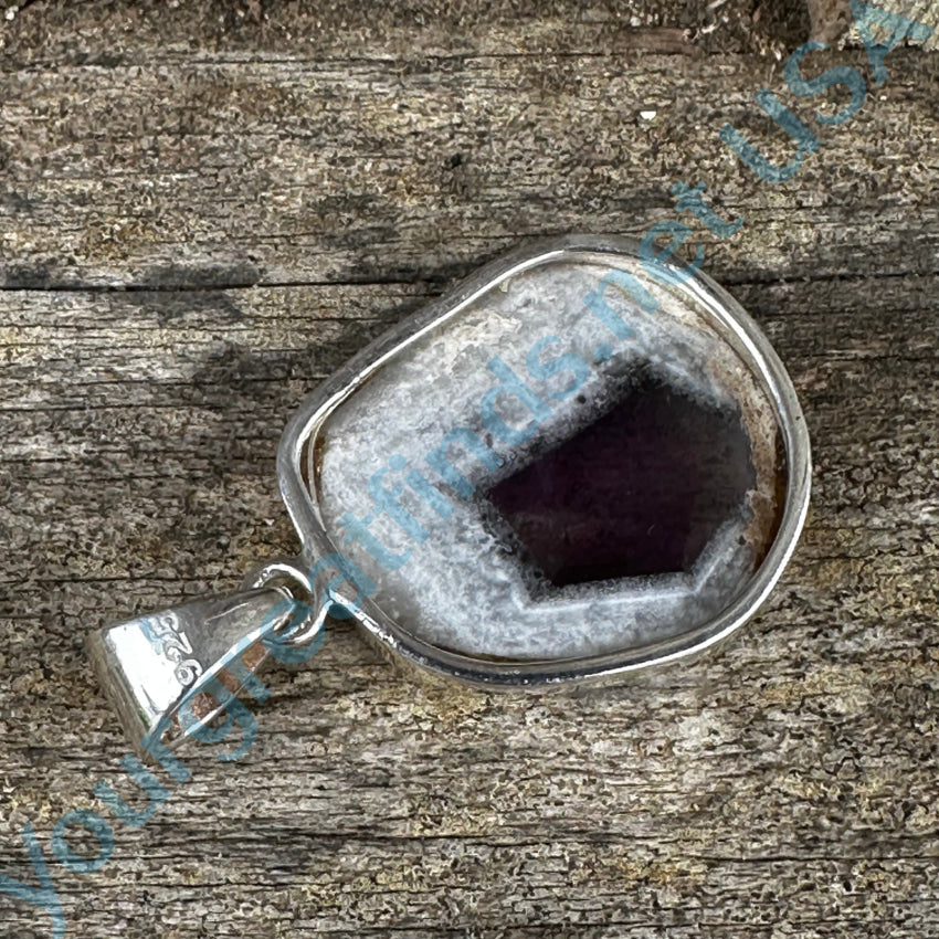 925 Sterling Silver Large Fluorite Pendant Necklace - Natural Purple Gemstone Jewelry for Women, Perfect for Everyday Wear & Special Occasions