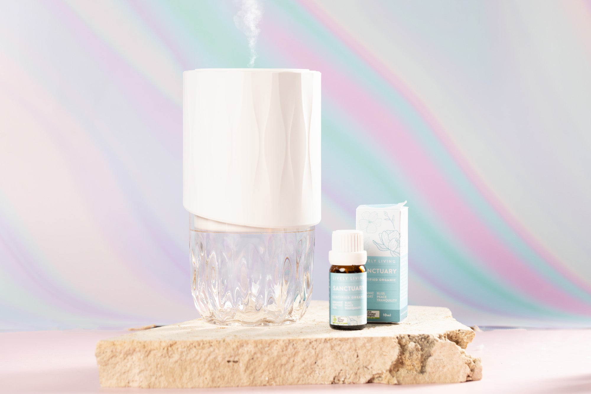 Aroma Petal Crystal Essential Oil Diffuser with Bonus Oil - Perfect for Home, Office, and Spa Relaxation