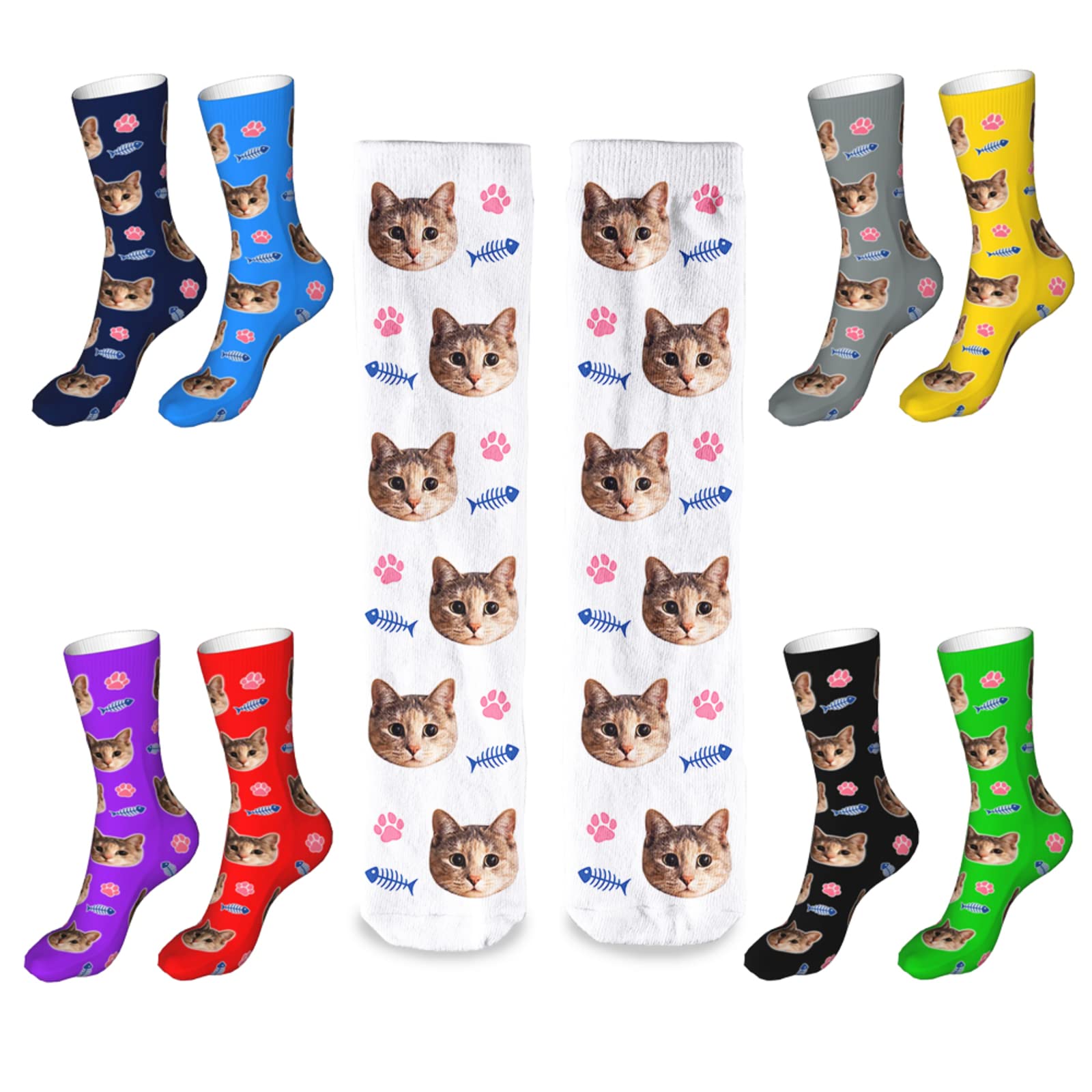 Custom Personalized Socks with Face Print - Funny Novelty Gifts for Men & Women - Unisex Birthday Present for Couples, Friends & Family - Great for Parties, Holidays & Special Occasions