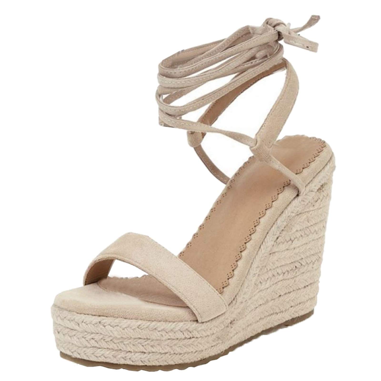ErikenUrben Women's Fashion Wedge Heel Sandals with Ankle Strap - Comfortable Summer Dress Shoes for Beach, Party & Casual Outings