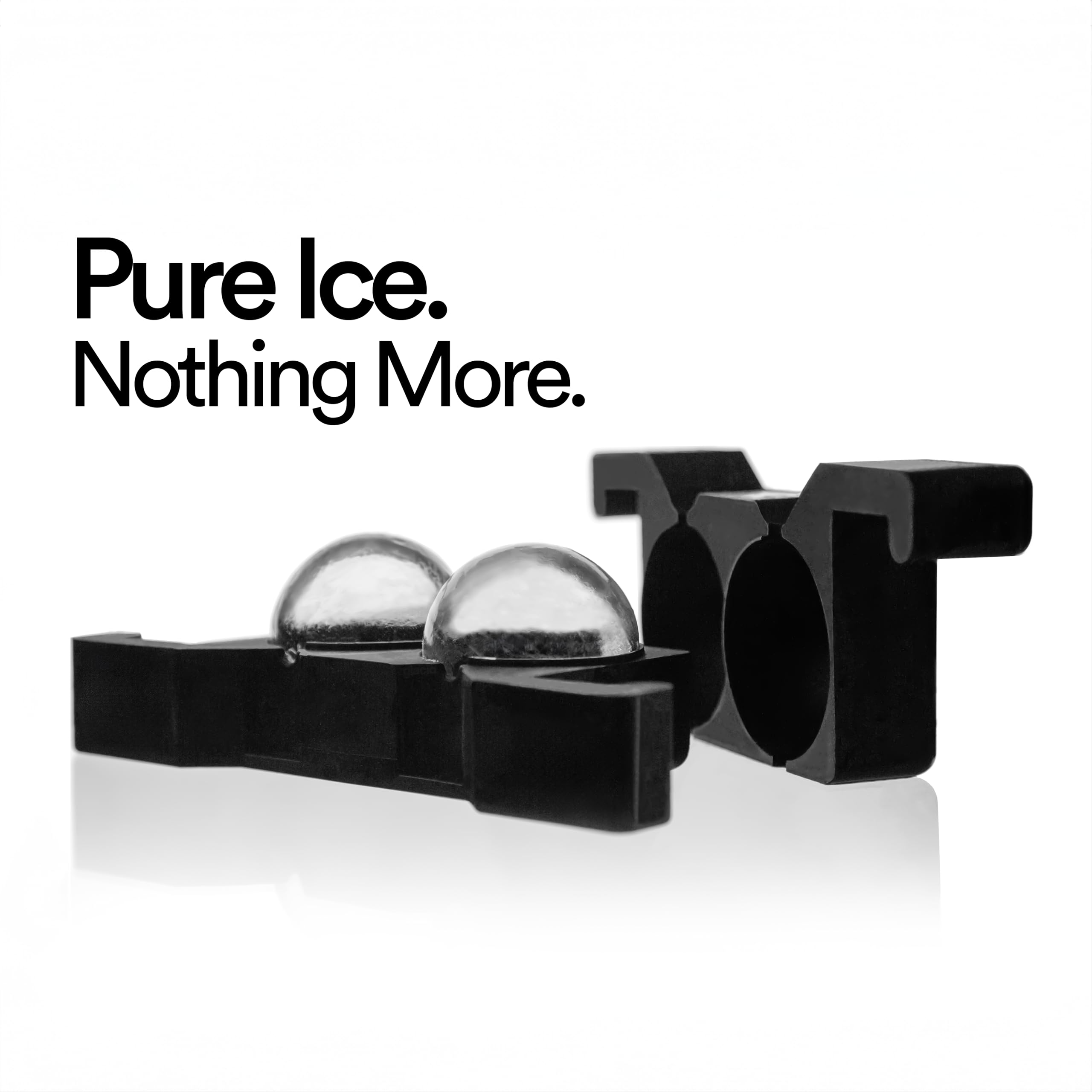 Glacio Clear Ice Ball Maker - 2.4 Inch Crystal Clear Ice Spheres for Whiskey & Cocktails - Perfect for Bourbon, Scotch, Cocktail Parties & Home Bars - Premium Reusable Ice Mold for Chilling Drinks in Style