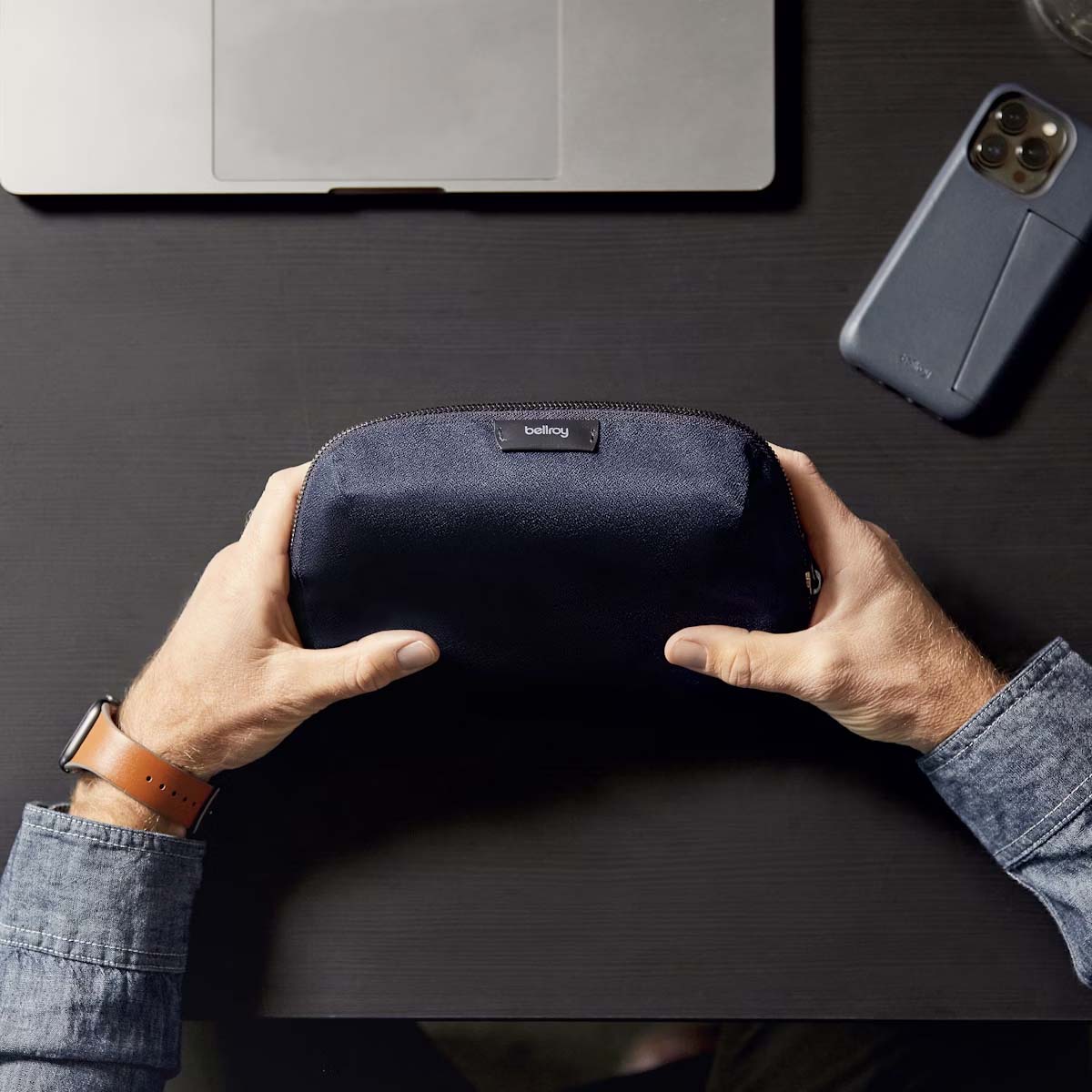 Bellroy Premium Leather Desk Organizer - Stylish & Functional Office Desk Caddy for Pens, Notebooks & Accessories | Perfect Home Office & Workspace Organization