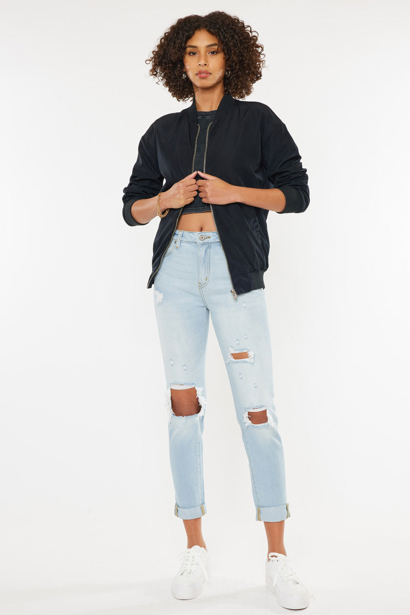 Greer Ultra High Rise Mom Jeans for Women - Vintage 90s Stretch Denim Pants, Comfortable & Flattering Fit - Perfect for Casual Outfits, Date Nights & Everyday Wear
