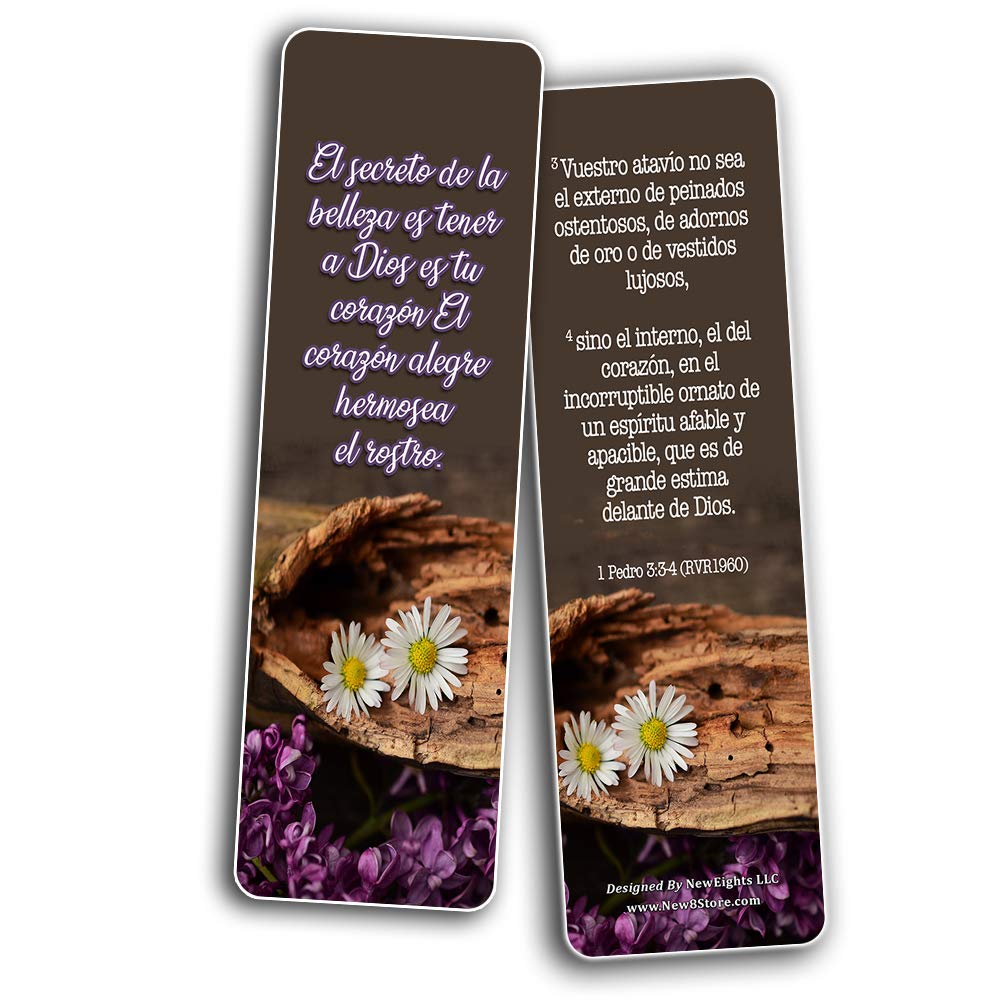 30 Pack Spanish Devotional Bible Verse Bookmarks for Women - Uplifting Bible Quotes & Inspirational Texts | Perfect for Daily Devotion, Bible Study, Church Gifts & Christian Encouragement
