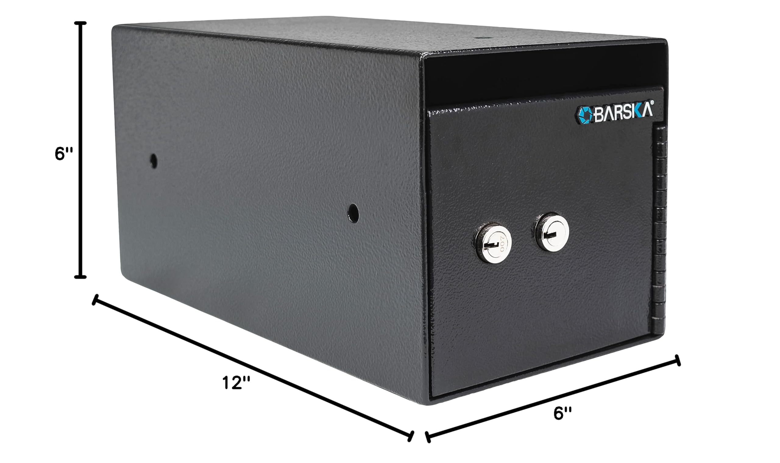 Barska Key Lock Depository Drop Safe - Secure Cash Box for Money, Receipts, Keys & Valuables - Ideal for Home, Office & Retail Security