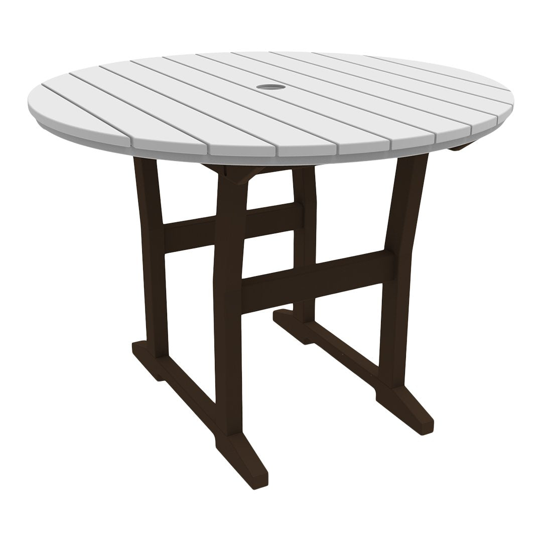Coastline Cafe Round Dining Table - 36 Inch Modern Kitchen Table for Small Spaces, Breakfast Nook & Apartment - Perfect for Coffee Shops, Restaurants & Home Decor